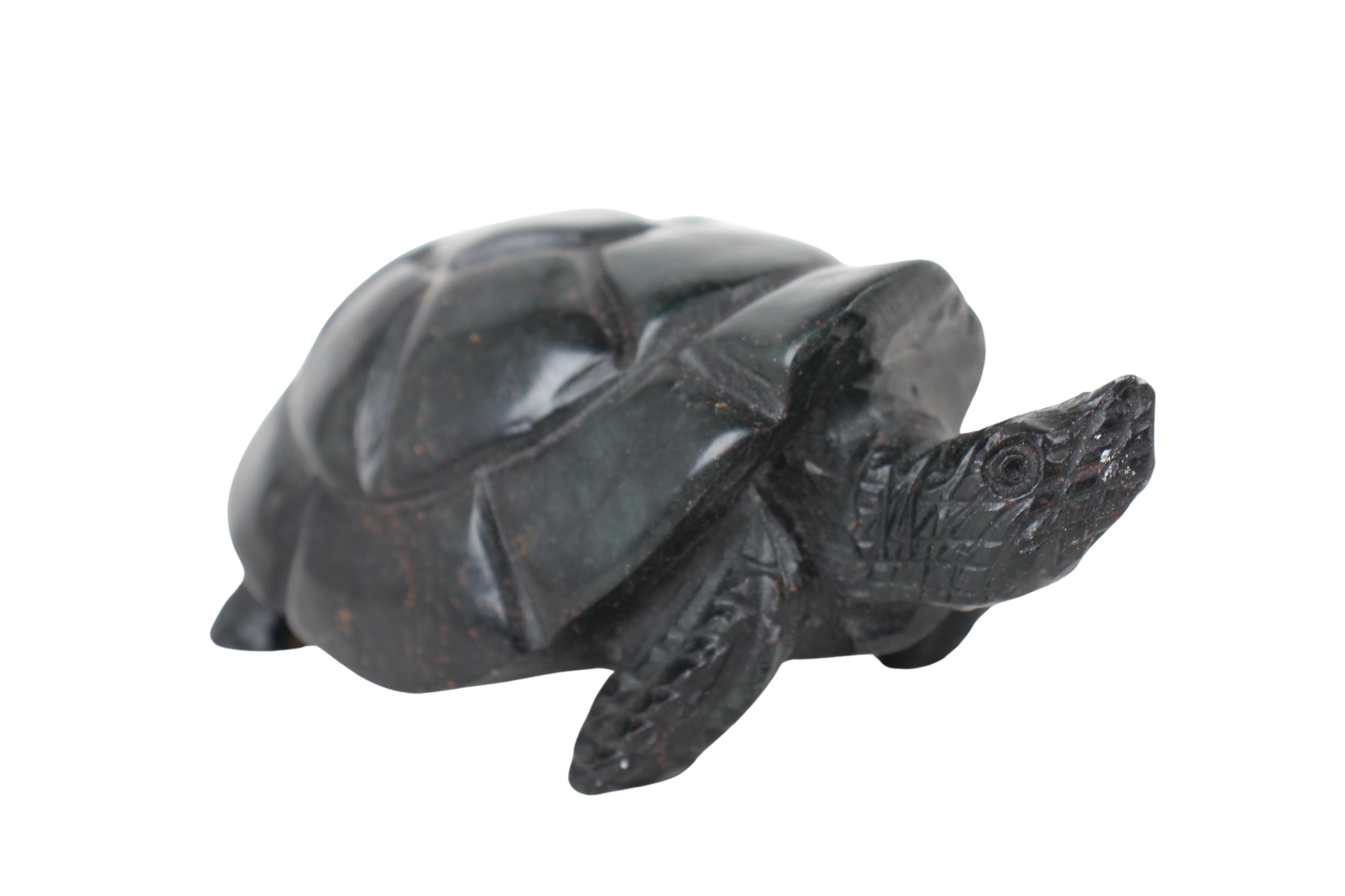 Shona Tribe Serpentine Stone Tortoise ~2.4" Tall (New 2024)