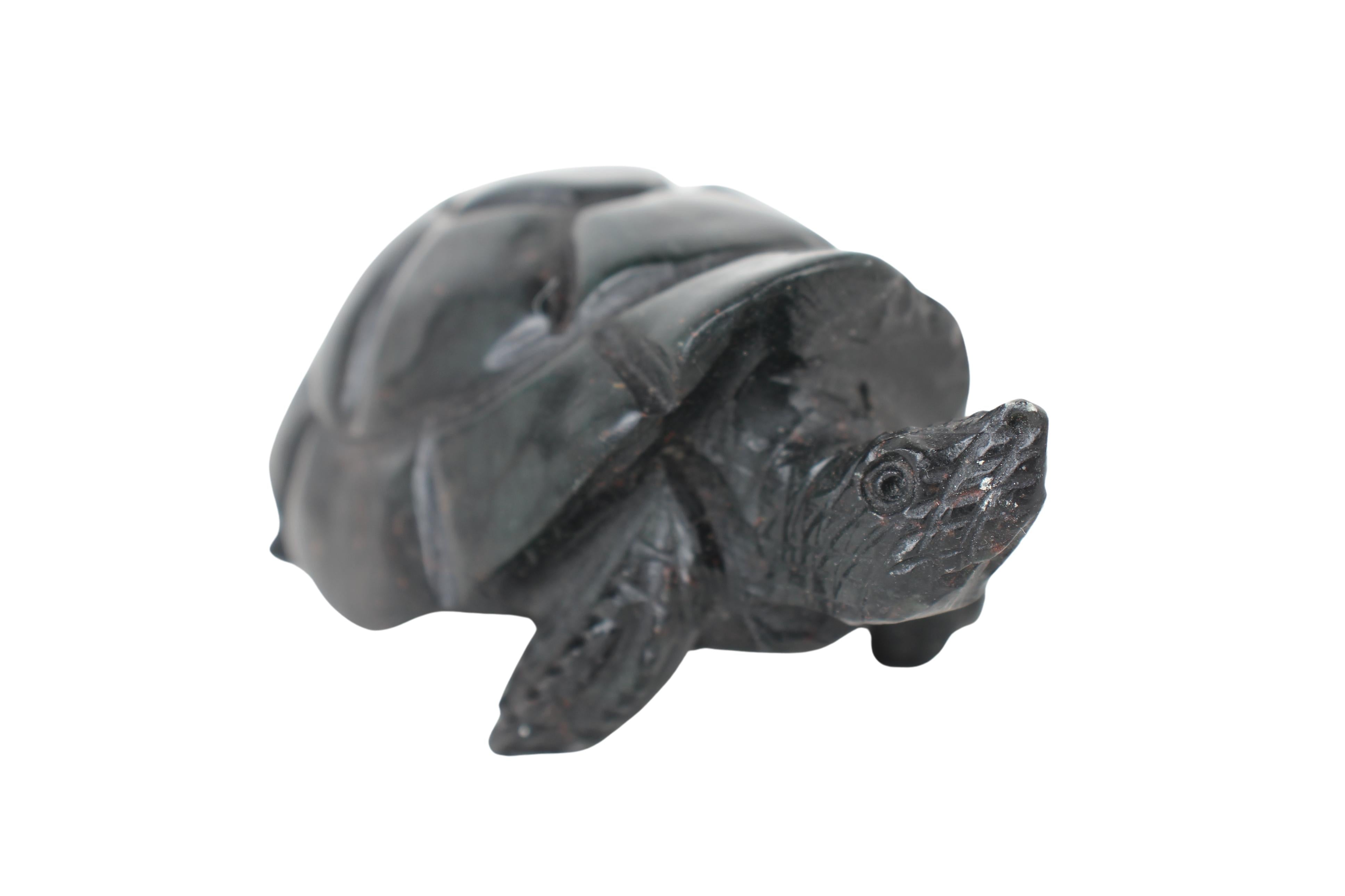 Shona Tribe Serpentine Stone Tortoise ~2" Tall (New 2024)