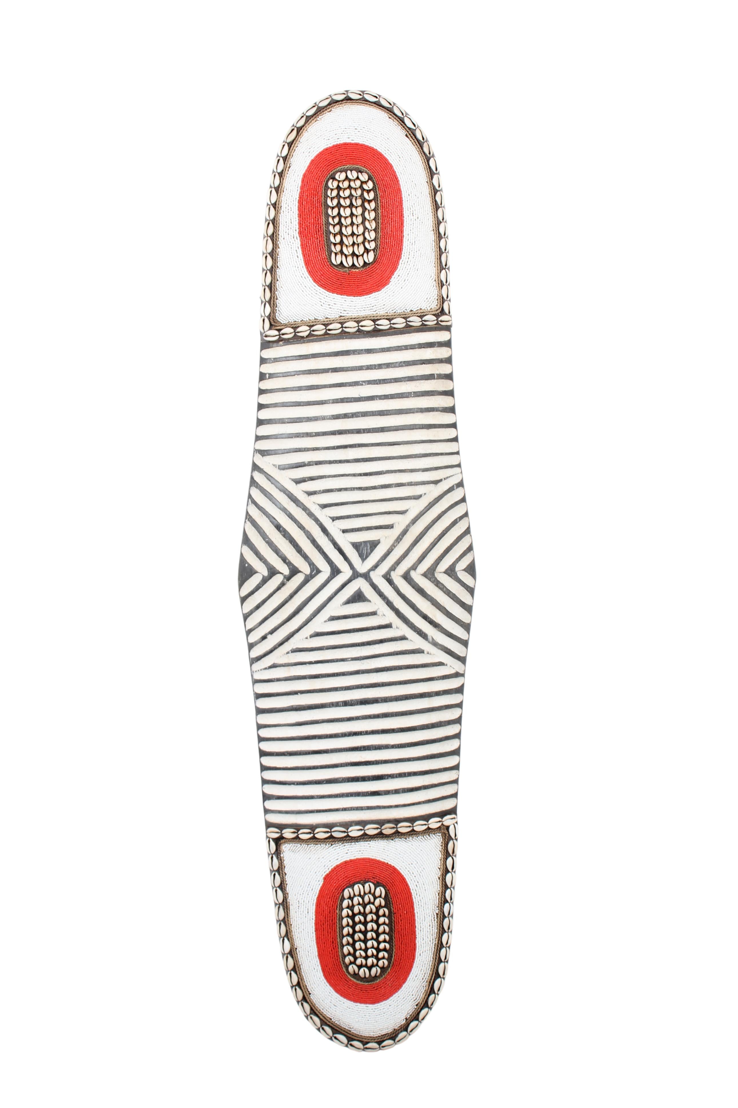 Tikar Tribe Beaded Long Shield ~42.1" Tall (New 2024)