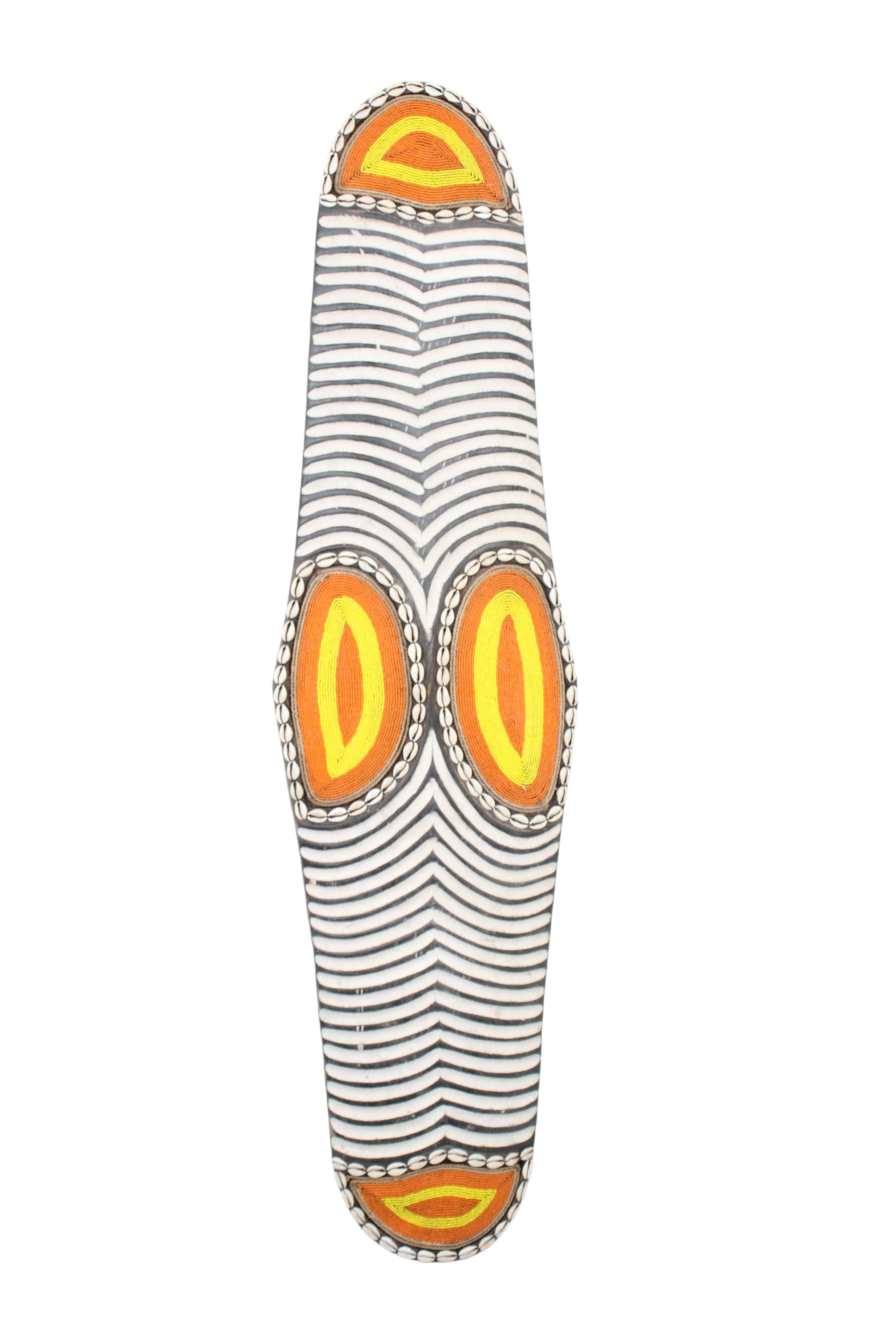 Tikar Tribe Beaded Long Shield ~42.1" Tall (New 2024)