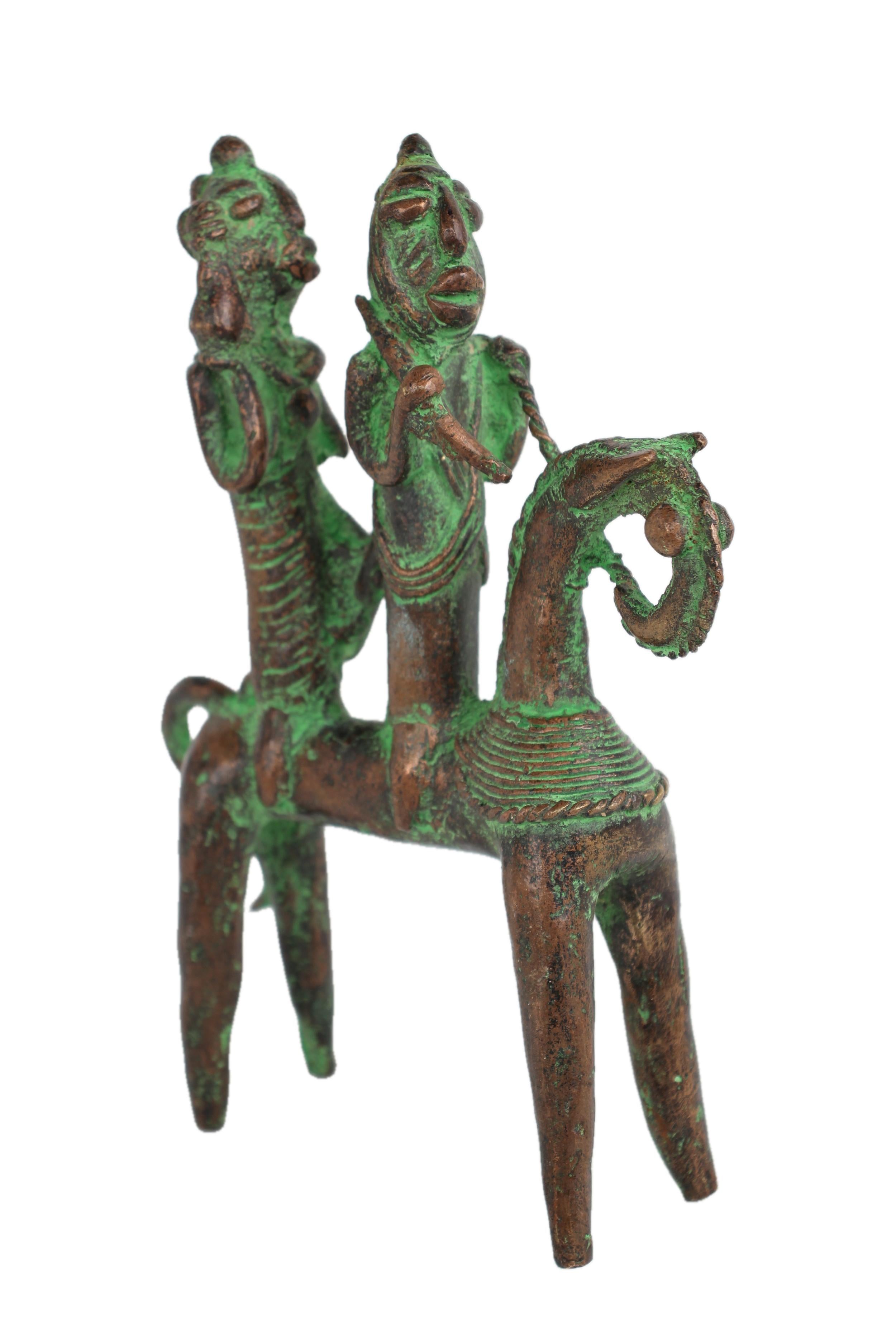 Sao/Kotoko Tribe Bronze Horsemen ~9.1" Tall - New 2025 - West African Artifacts