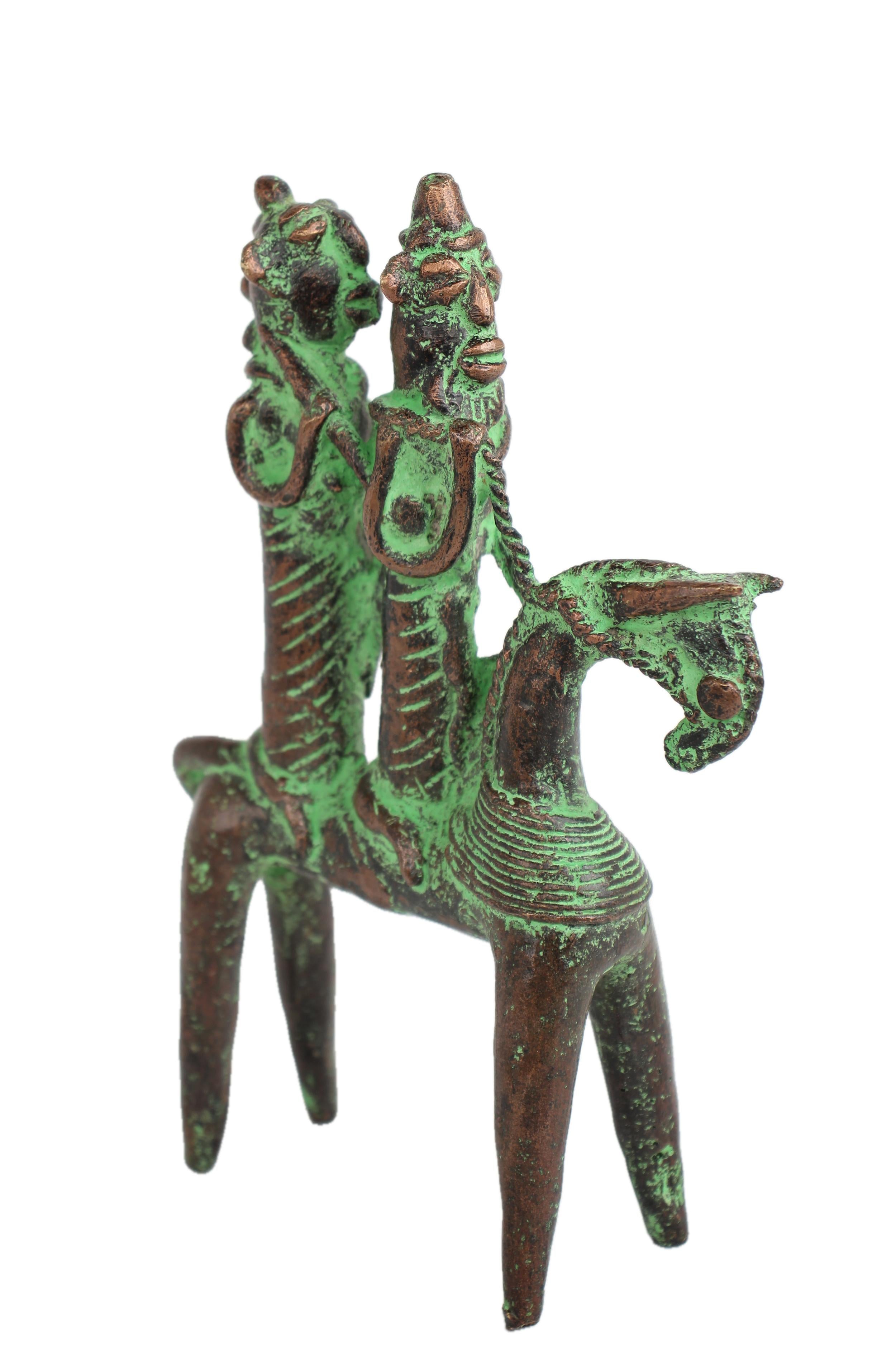 Sao/Kotoko Tribe Bronze Horsemen ~9.4" Tall - New 2025 - West African Artifacts