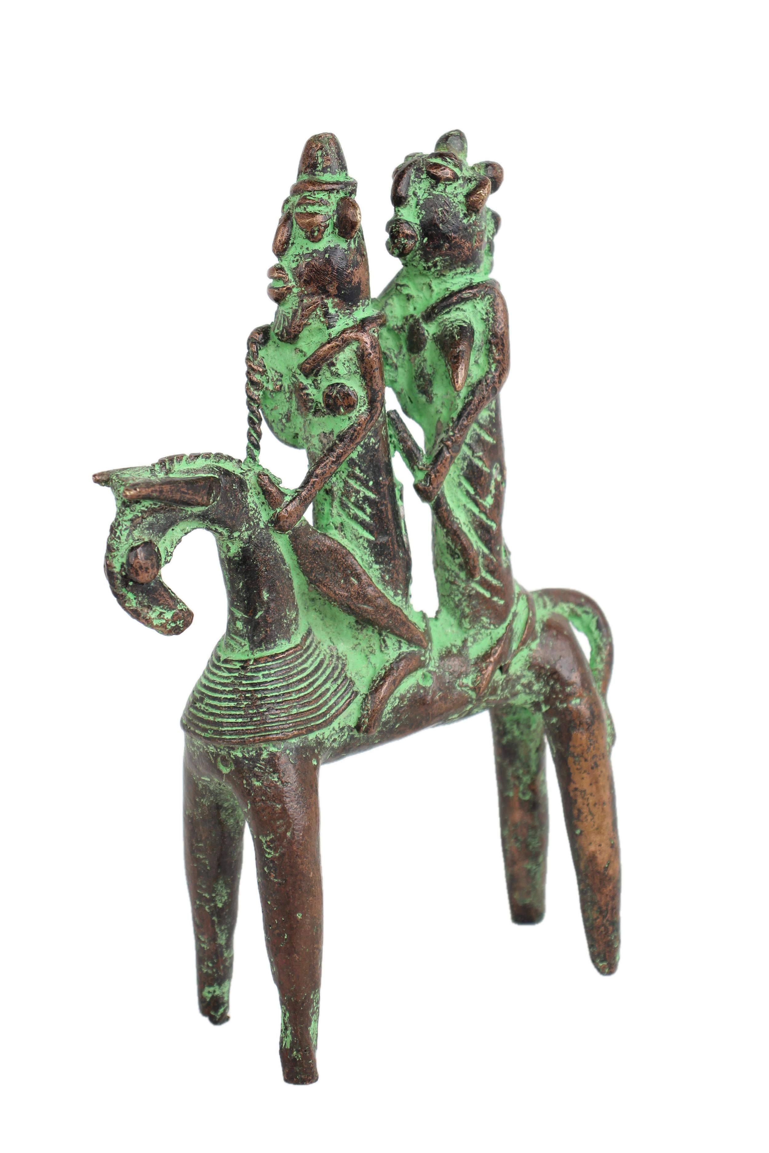 Sao/Kotoko Tribe Bronze Horsemen ~9.4" Tall - New 2025 - West African Artifacts