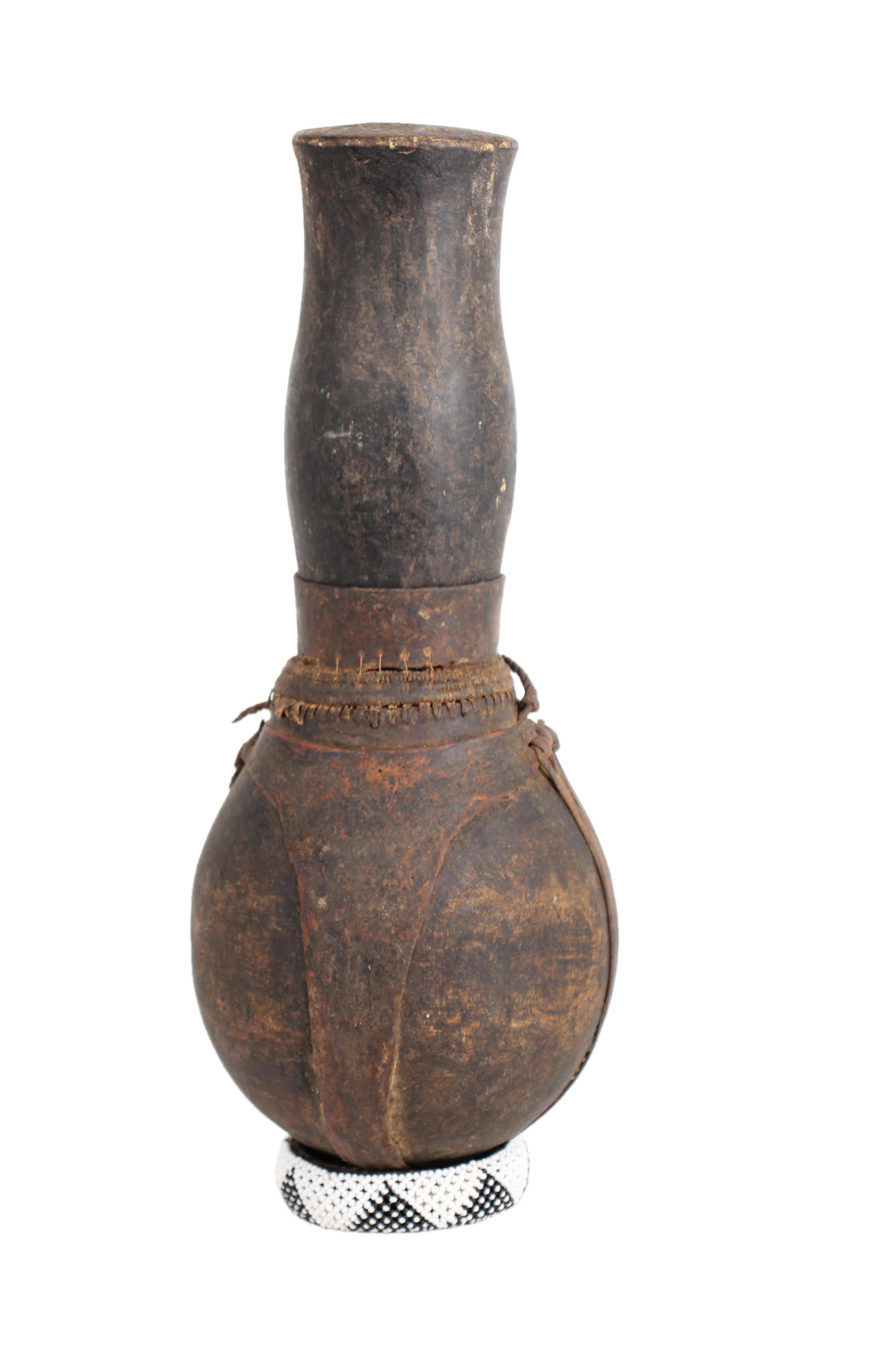 Maasai Tribe Milk Gourd Calabash ~18.9" Tall - New 2025 - West African Artifacts
