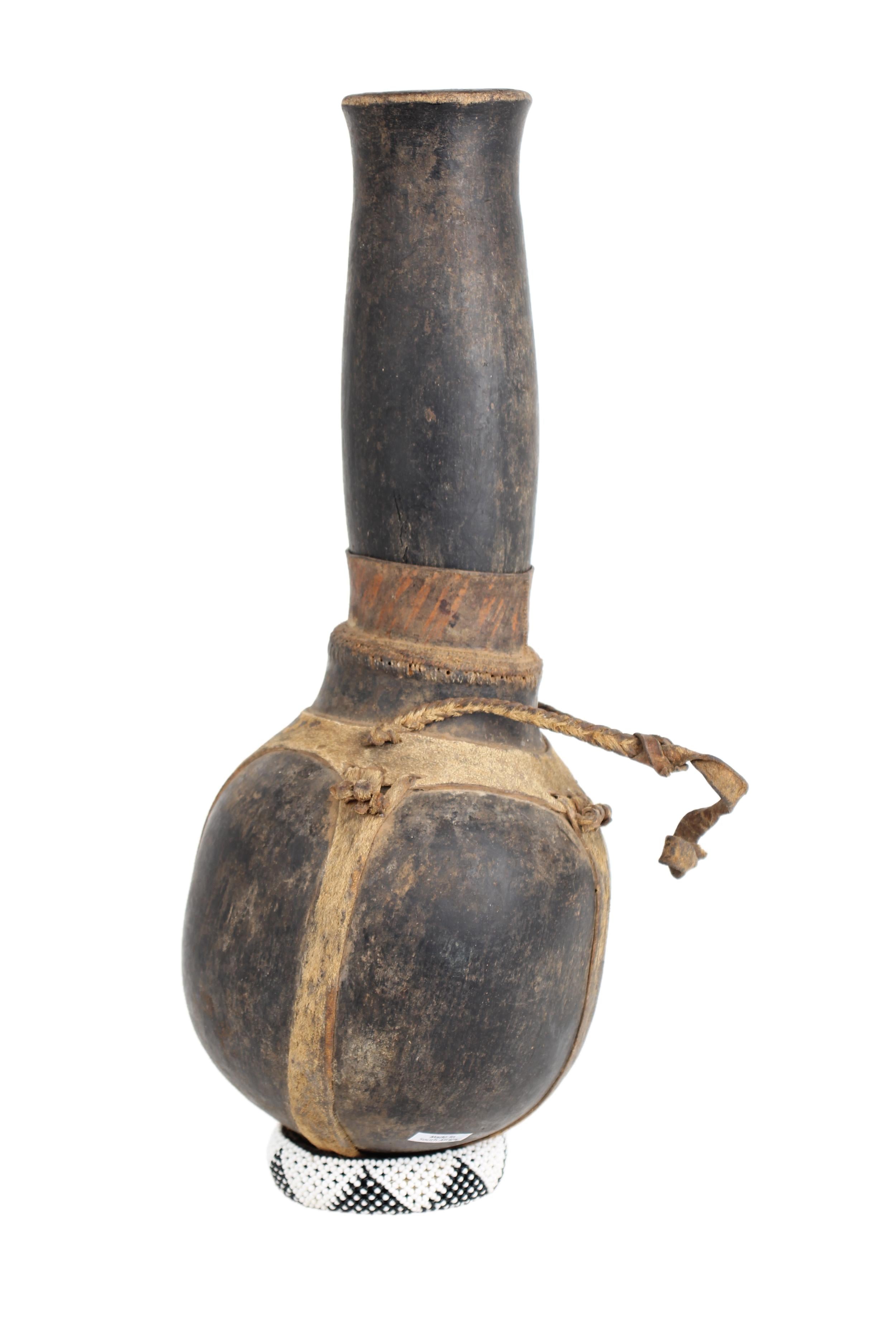 Maasai Tribe Milk Gourd Calabash ~20.1" Tall - New 2025 - West African Artifacts
