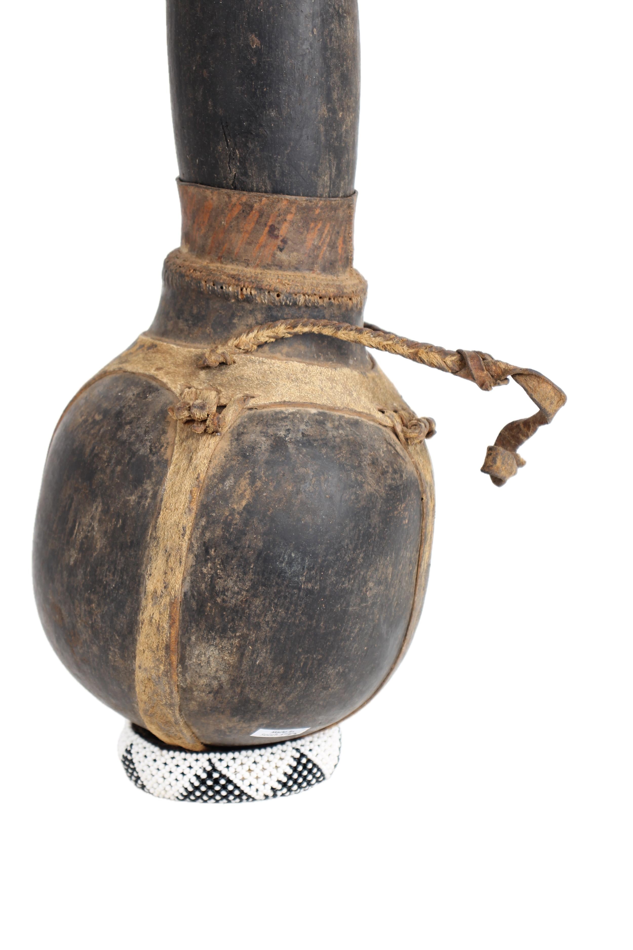 Maasai Tribe Milk Gourd Calabash ~20.1" Tall - New 2025 - West African Artifacts