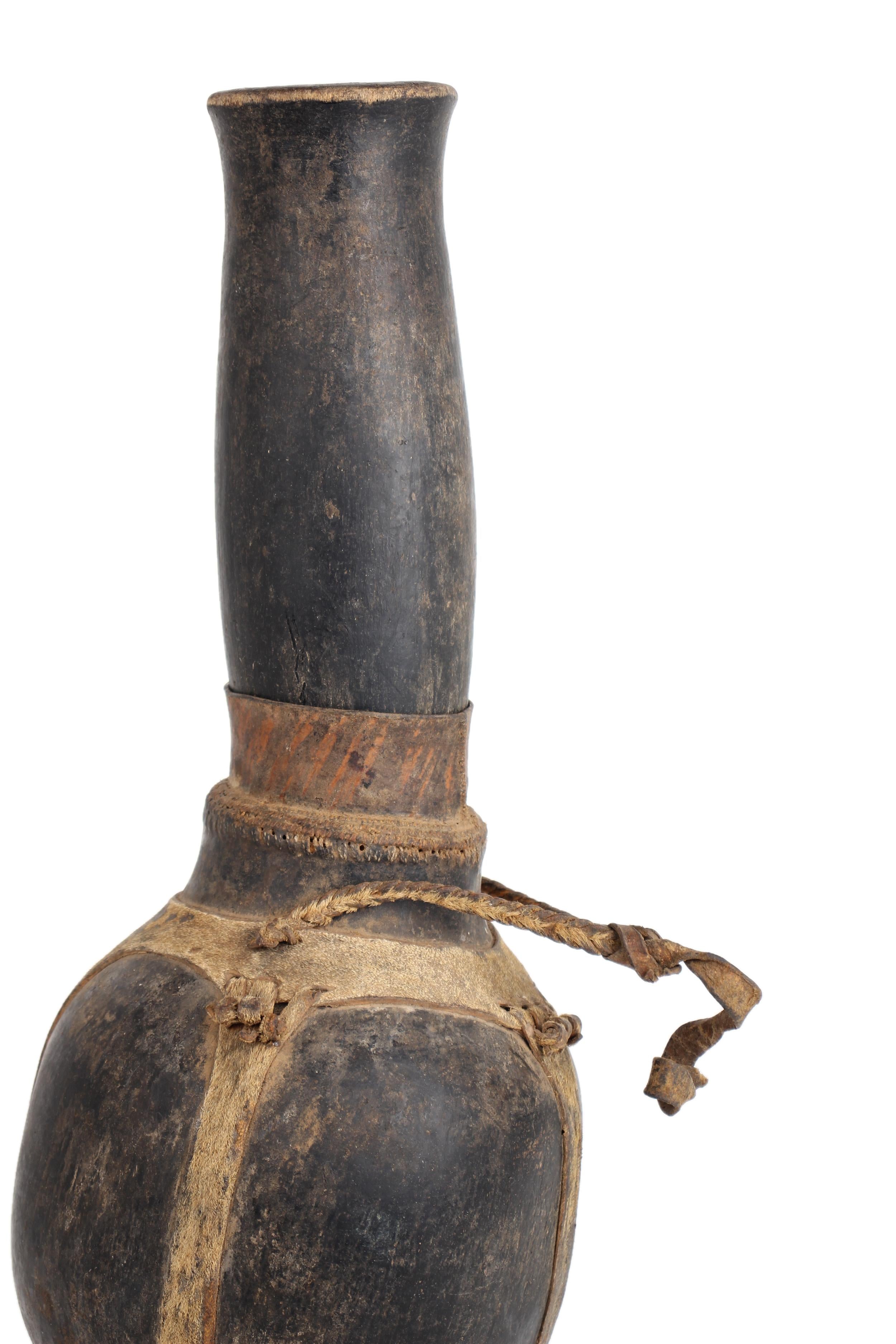 Maasai Tribe Milk Gourd Calabash ~20.1" Tall - New 2025 - West African Artifacts