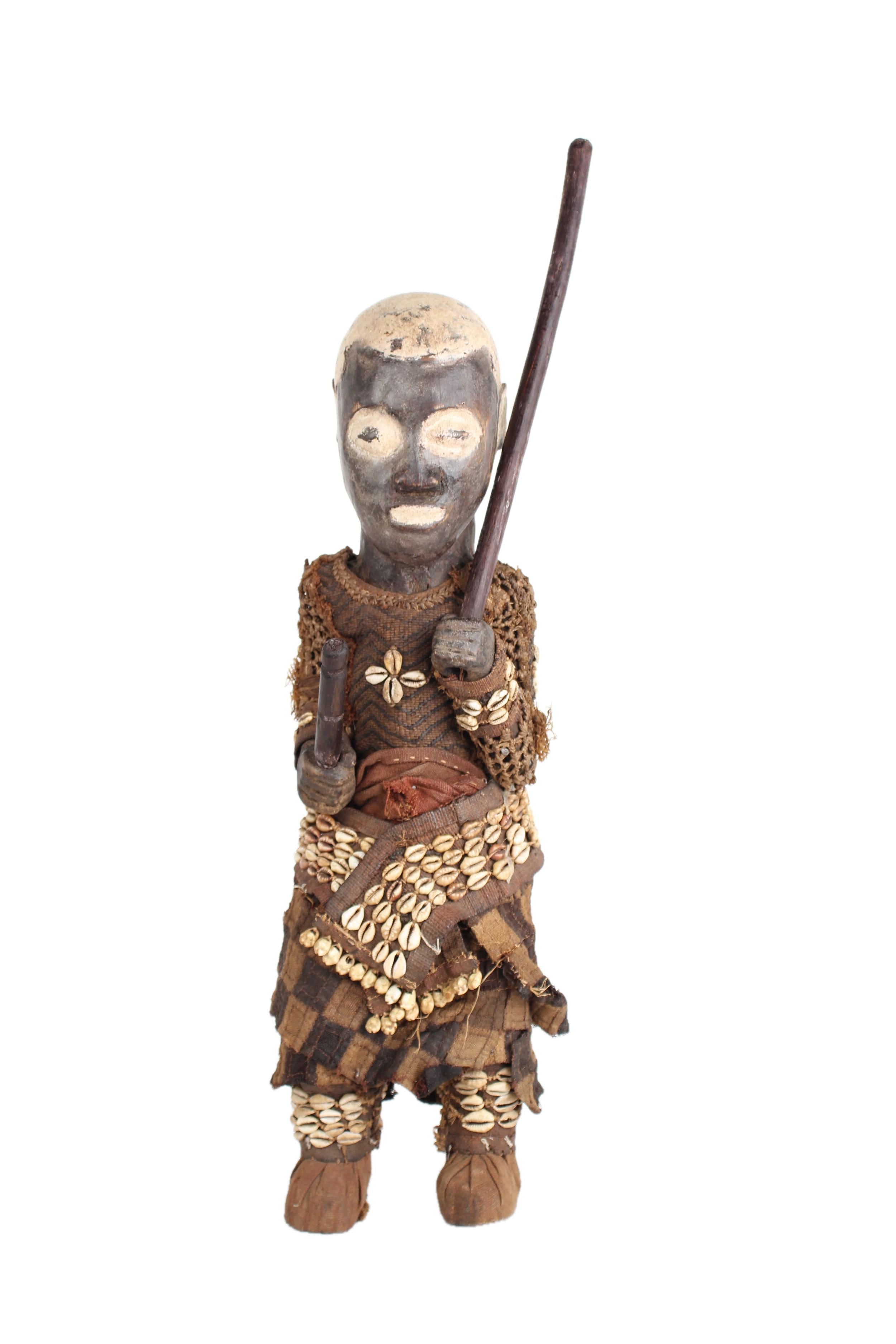 Kuba/Bakuba Tribe Wooden and Basket Artifacts ~23.6" Tall - New 2025