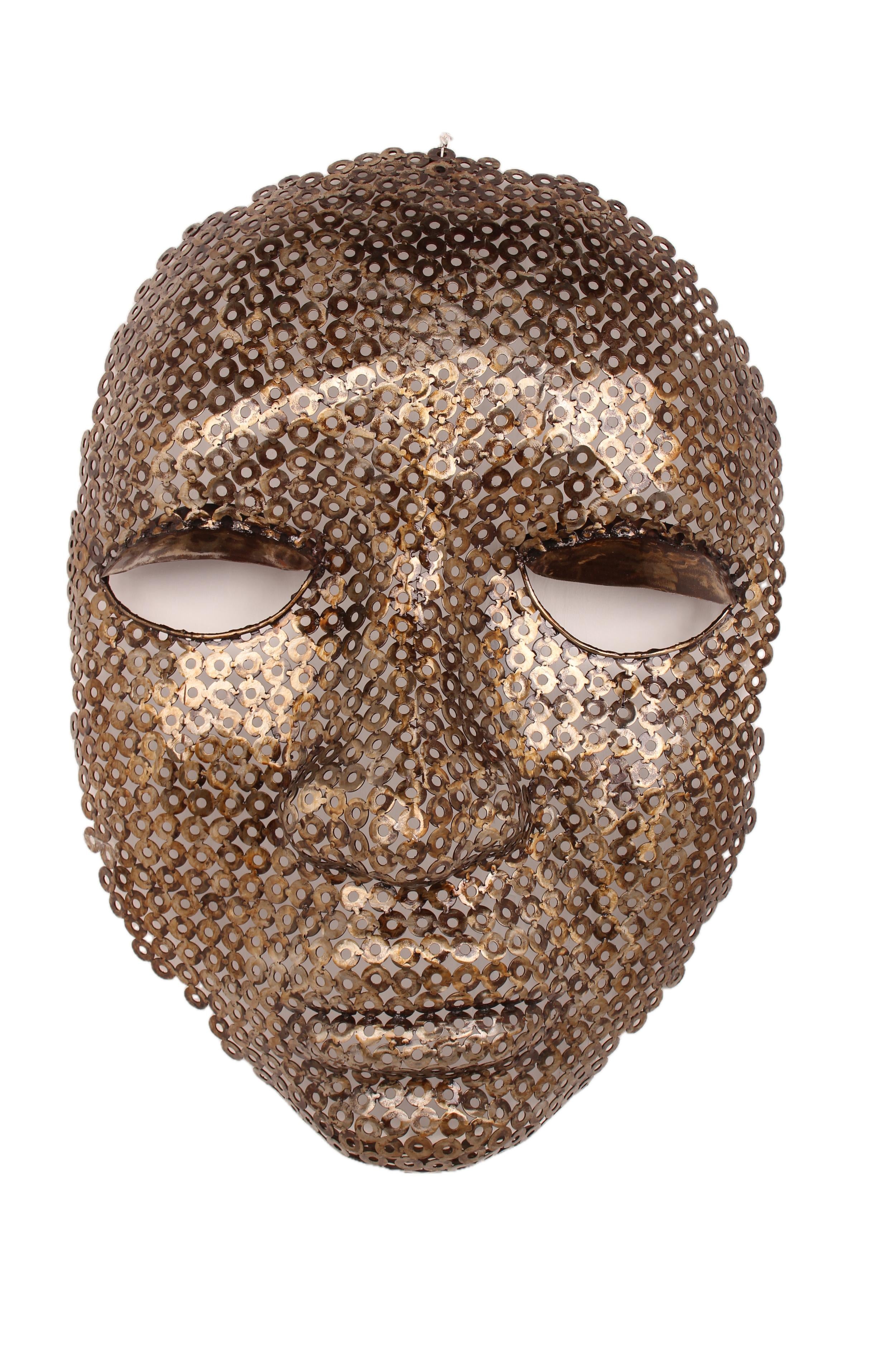 Shona Tribe Metal Face ~42.1" Tall - New 2025
