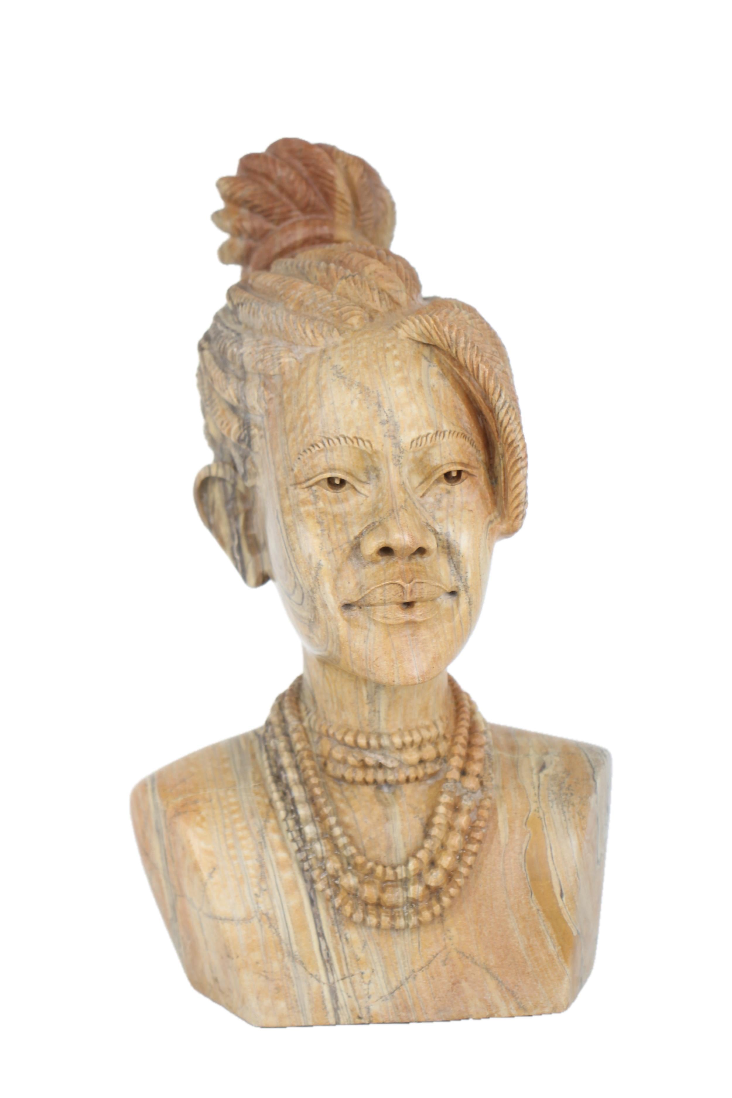 Shona Tribe Butter Jade Shona Stone ~11.8" Tall - New 2025