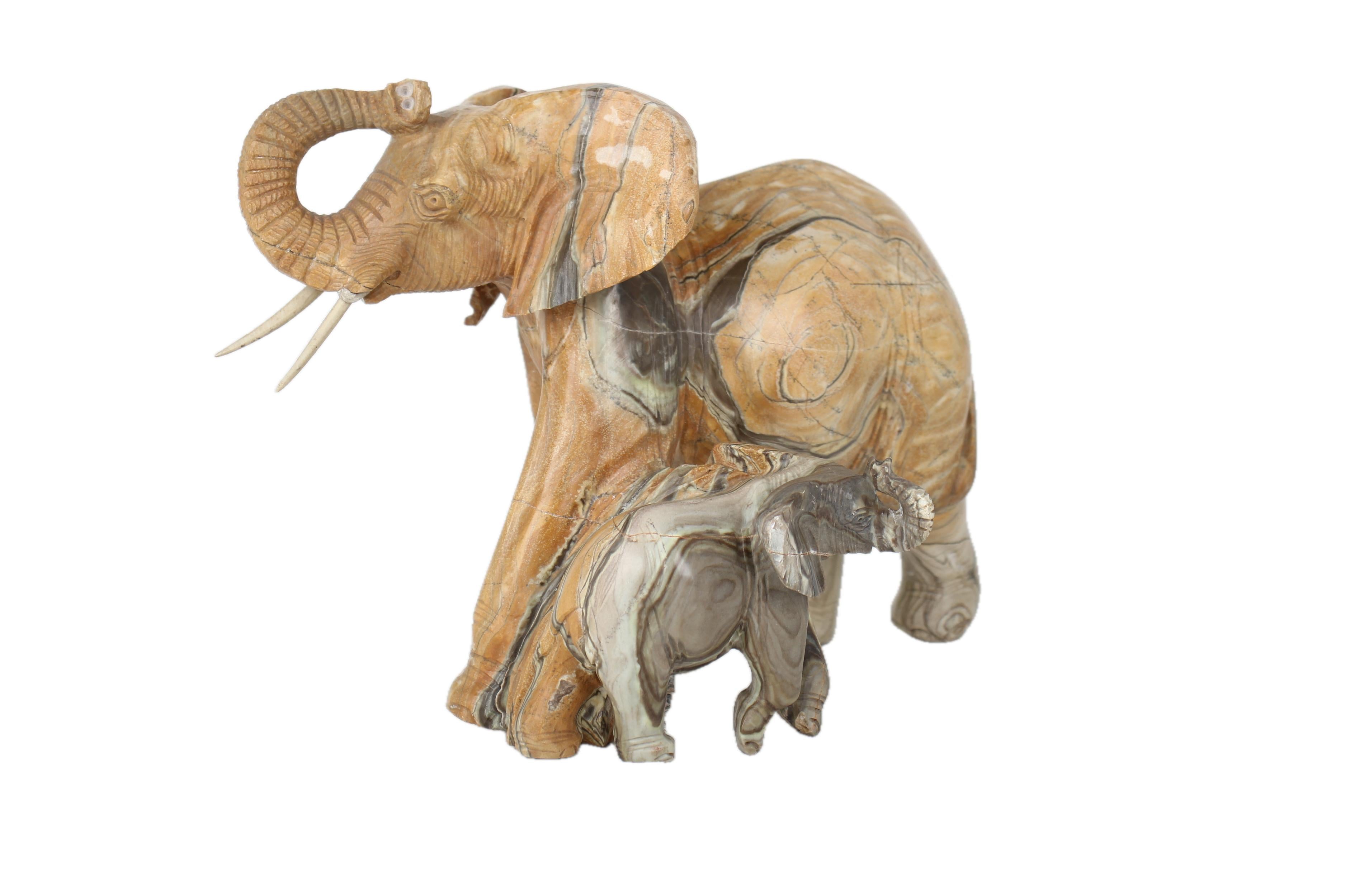 Shona Tribe Butter Jade Elephant ~7.9" Tall - New 2025