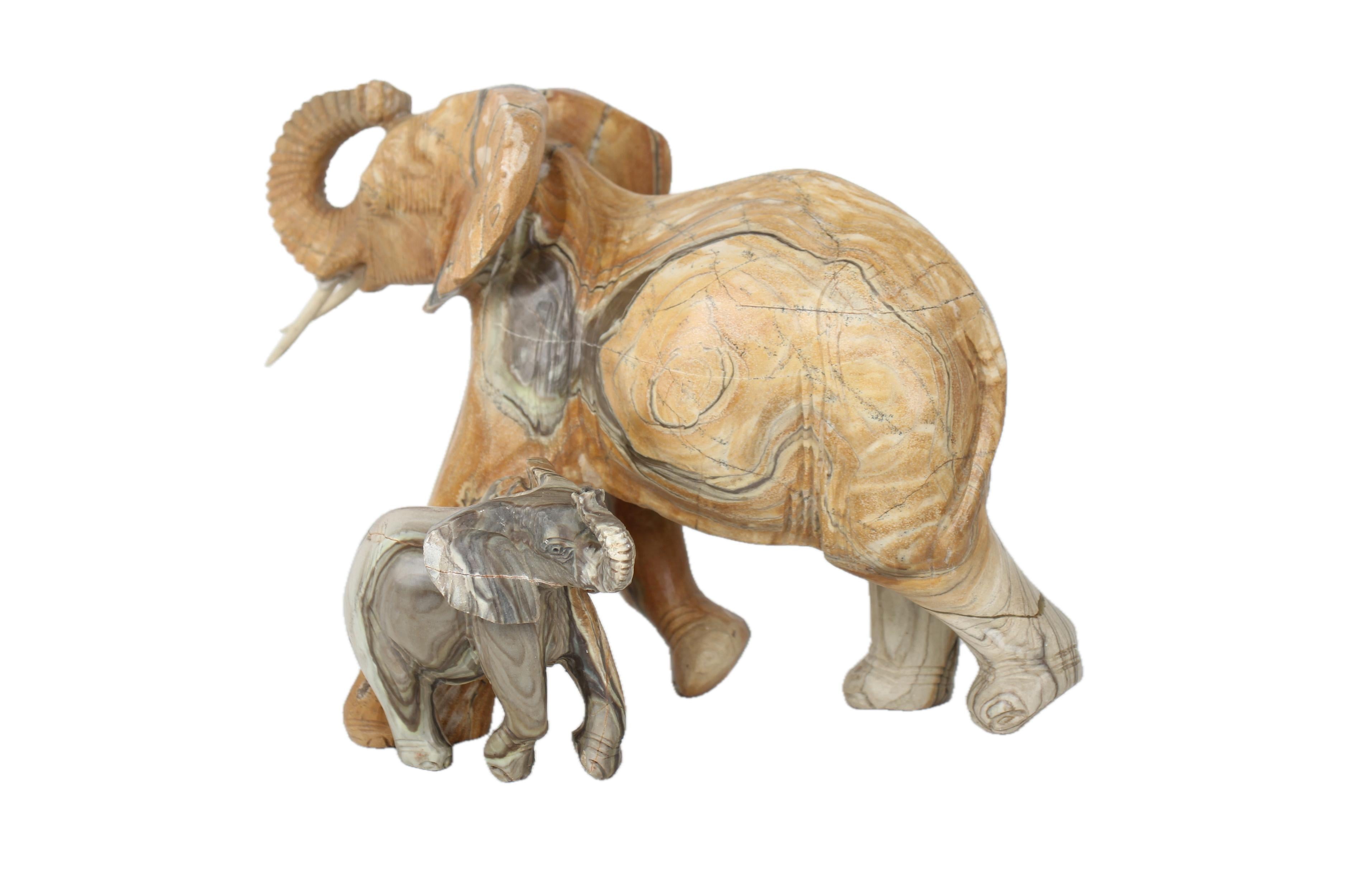 Shona Tribe Butter Jade Elephant ~7.9" Tall - New 2025