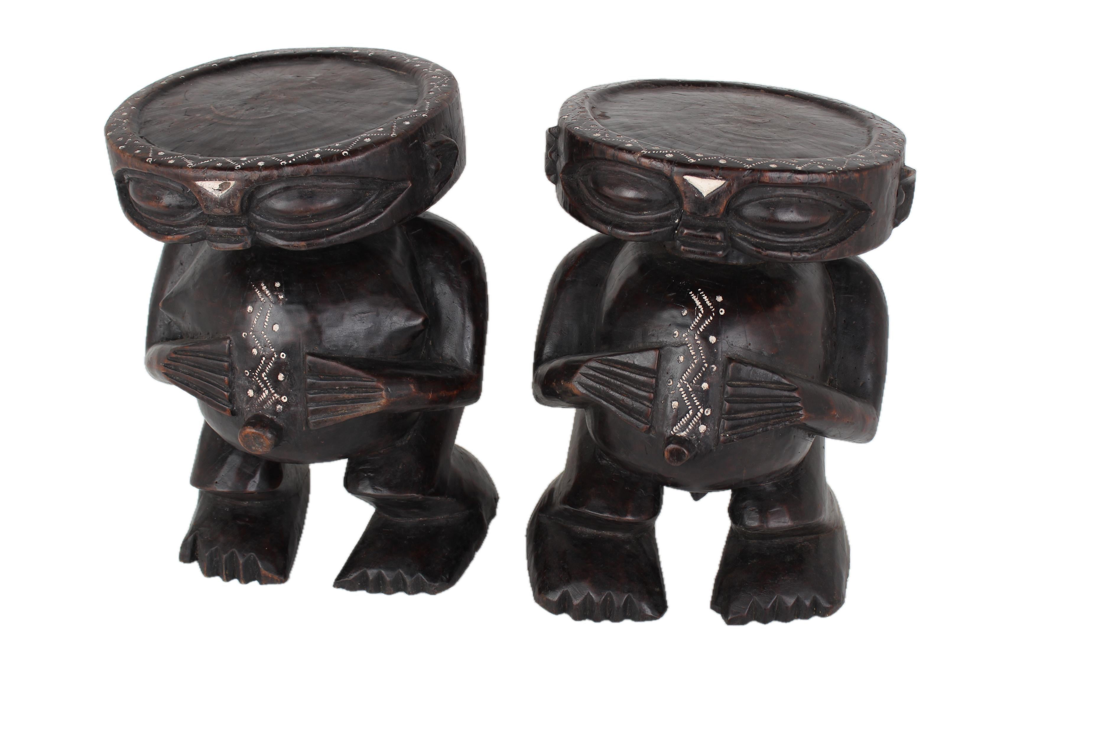 Pygmy Tribe Wooden and Basket Artifacts ~16.9" Tall - New 2025