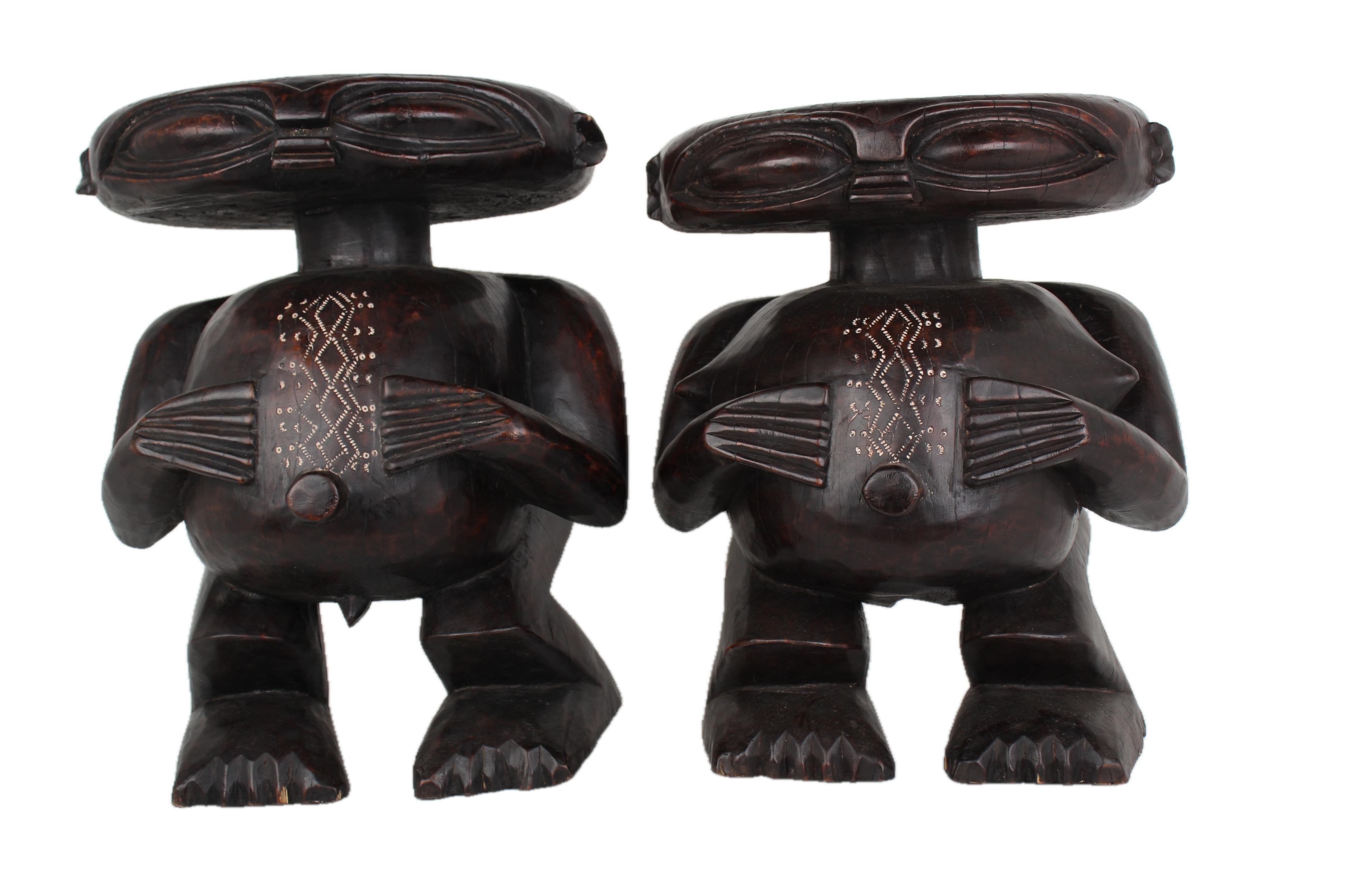 Pygmy Tribe Wooden and Basket Artifacts ~20.9" Tall - New 2025