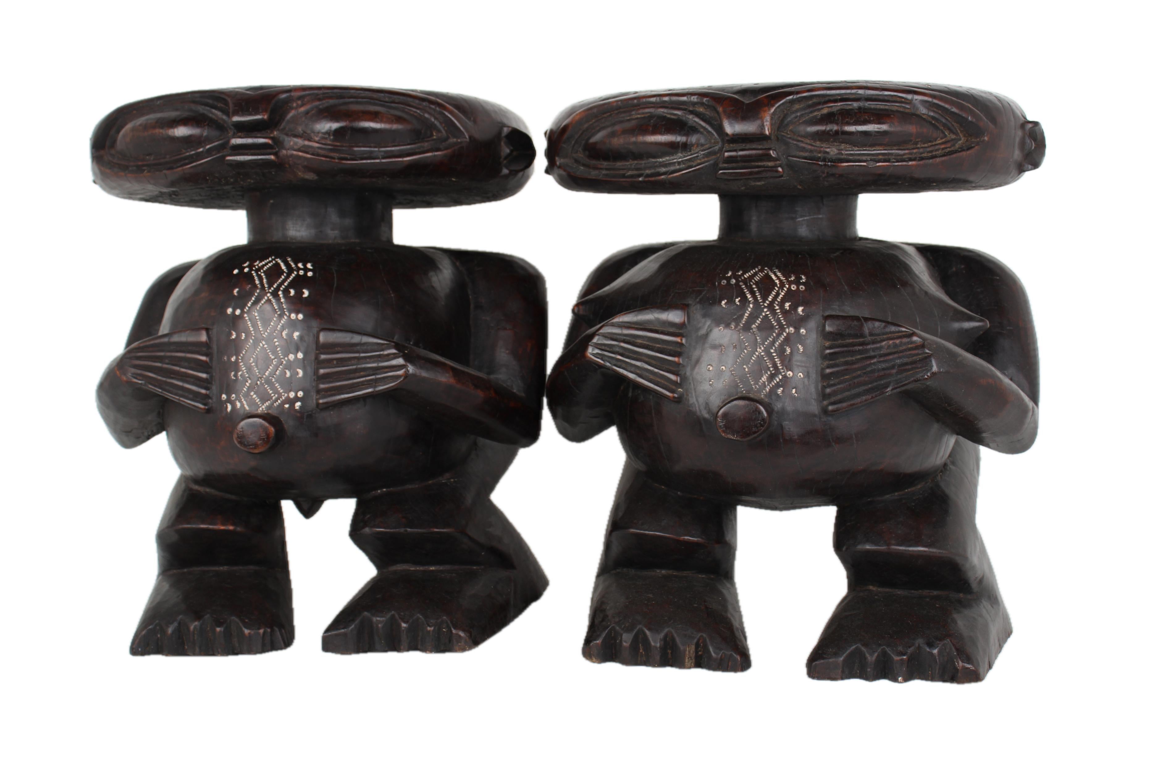 Pygmy Tribe Wooden and Basket Artifacts ~20.5" Tall - New 2025