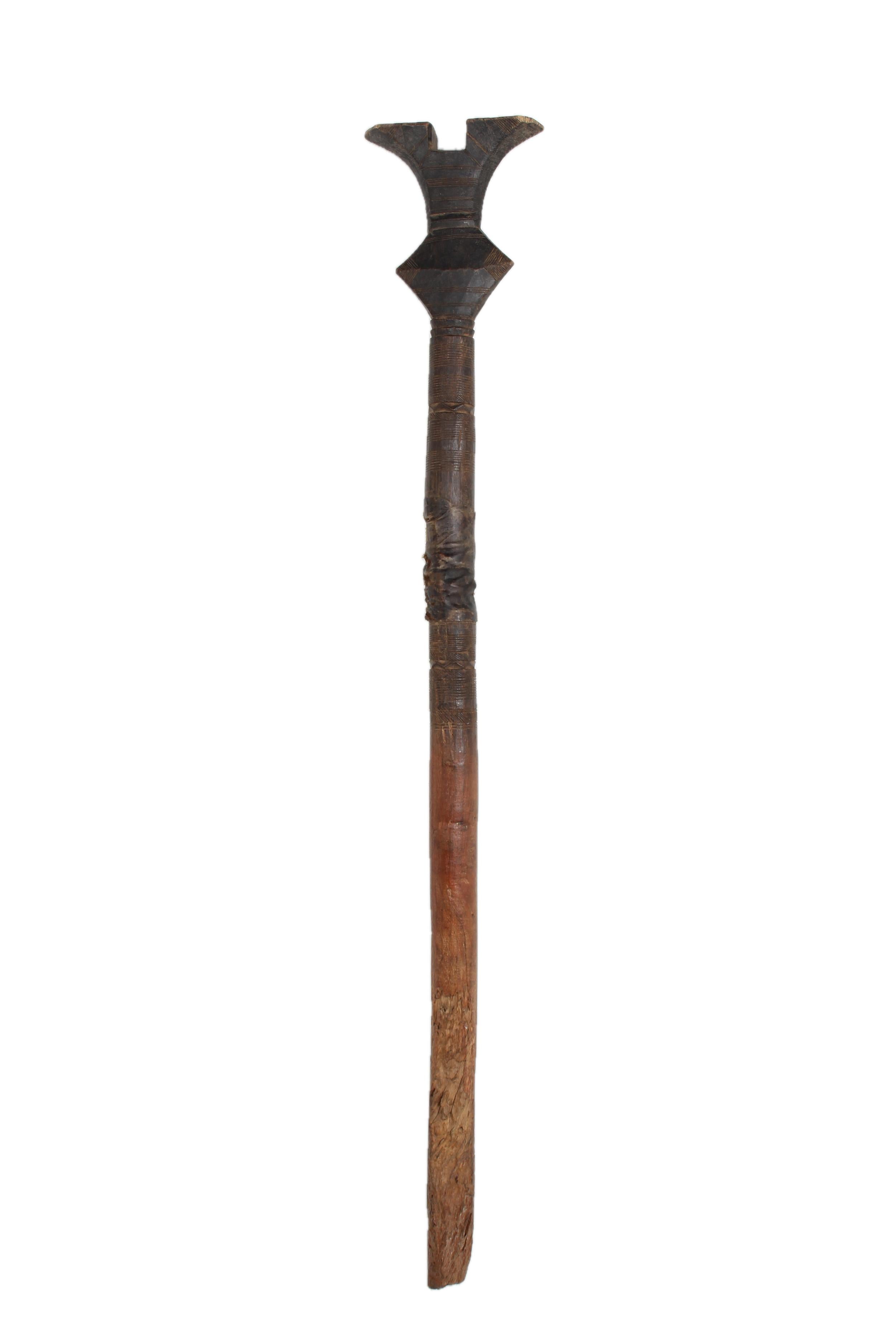Tuareg Tribe Wooden and Basket Artifacts ~44.9" Tall - New 2025