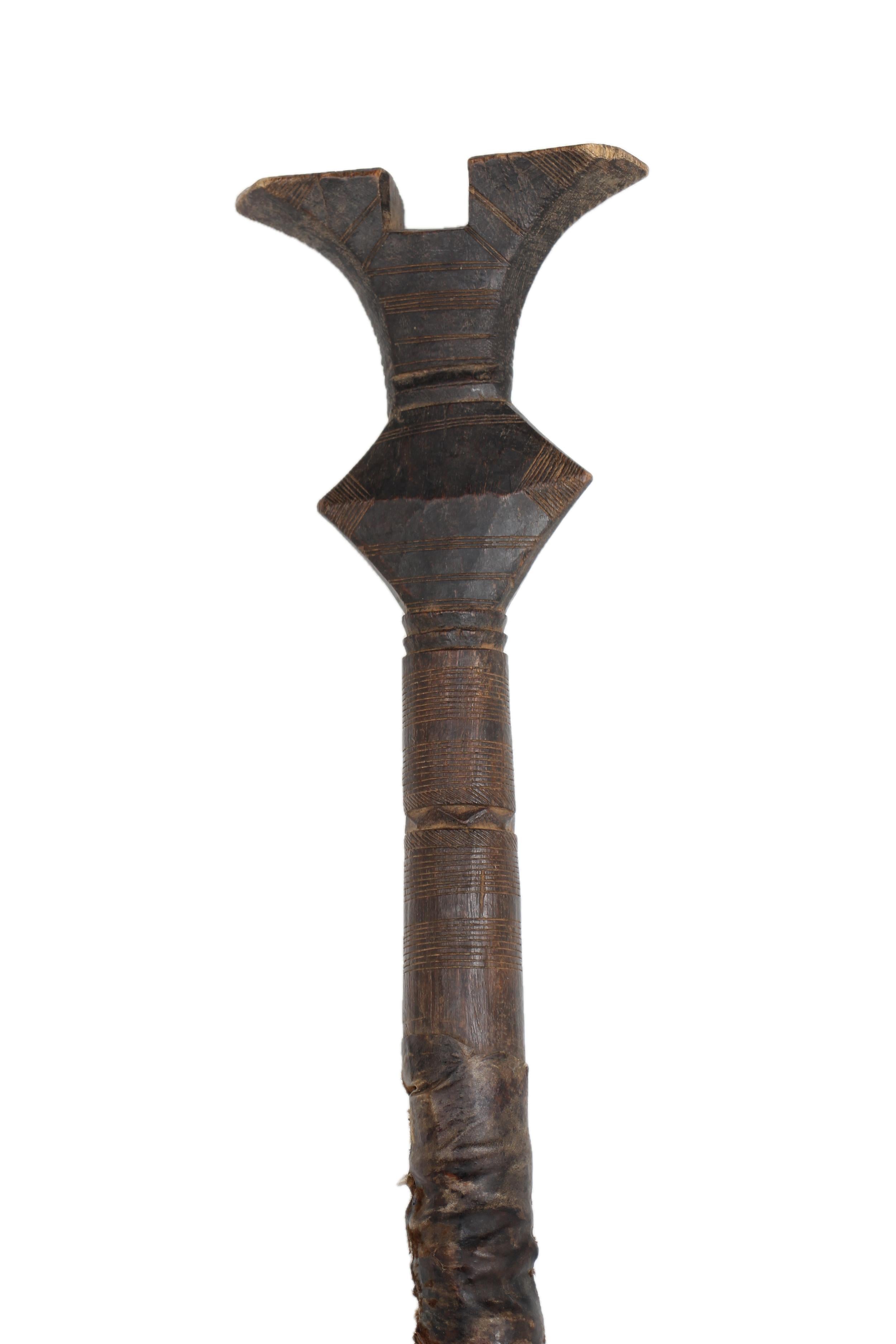 Tuareg Tribe Wooden and Basket Artifacts ~44.9" Tall - New 2025