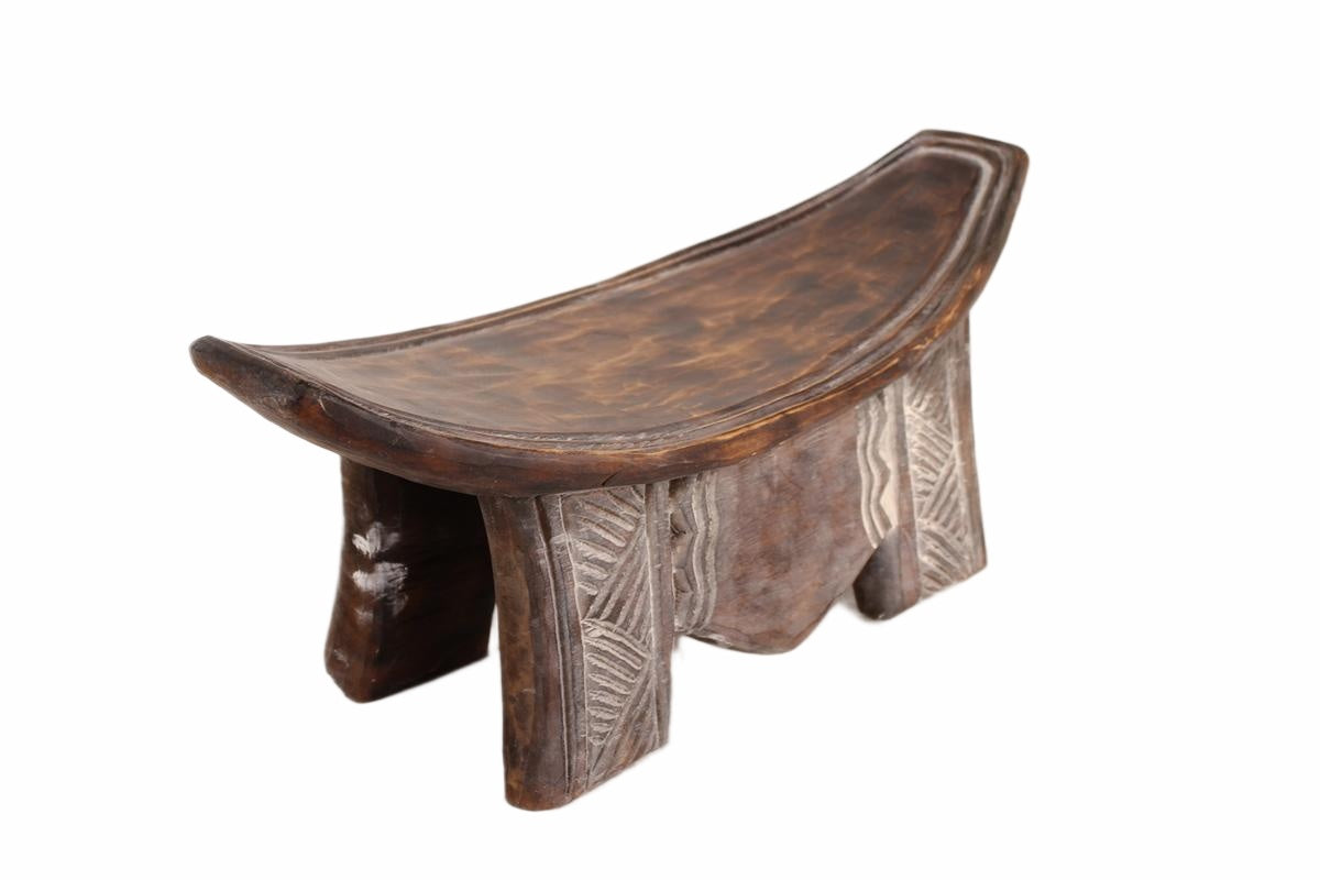 Ashanti Tribe Wooden Stools ~9.1" Tall (New 2026) - Furniture