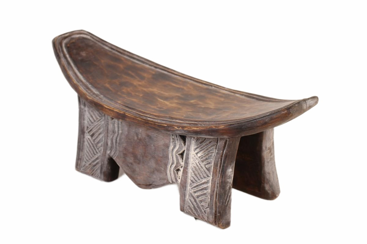 Ashanti Tribe Wooden Stools ~9.1" Tall (New 2026) - Furniture