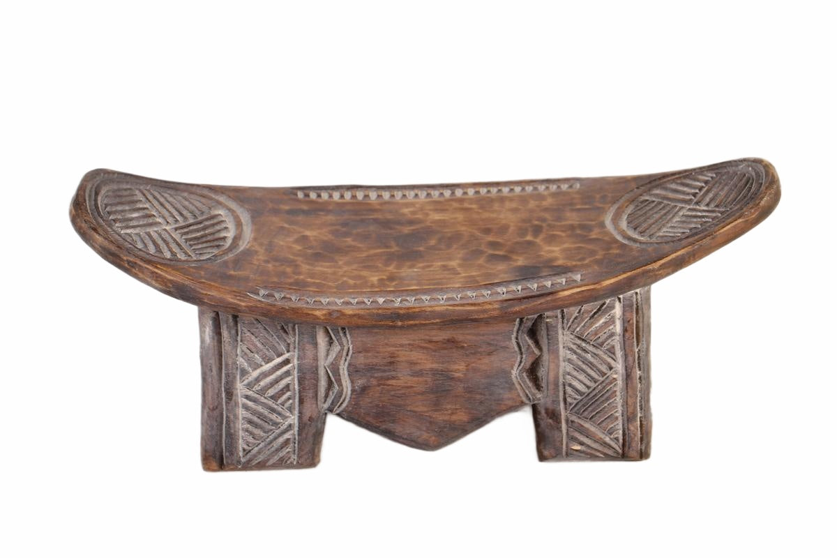 Ashanti Tribe Wooden Stools ~7.9" Tall (New 2026) - Furniture