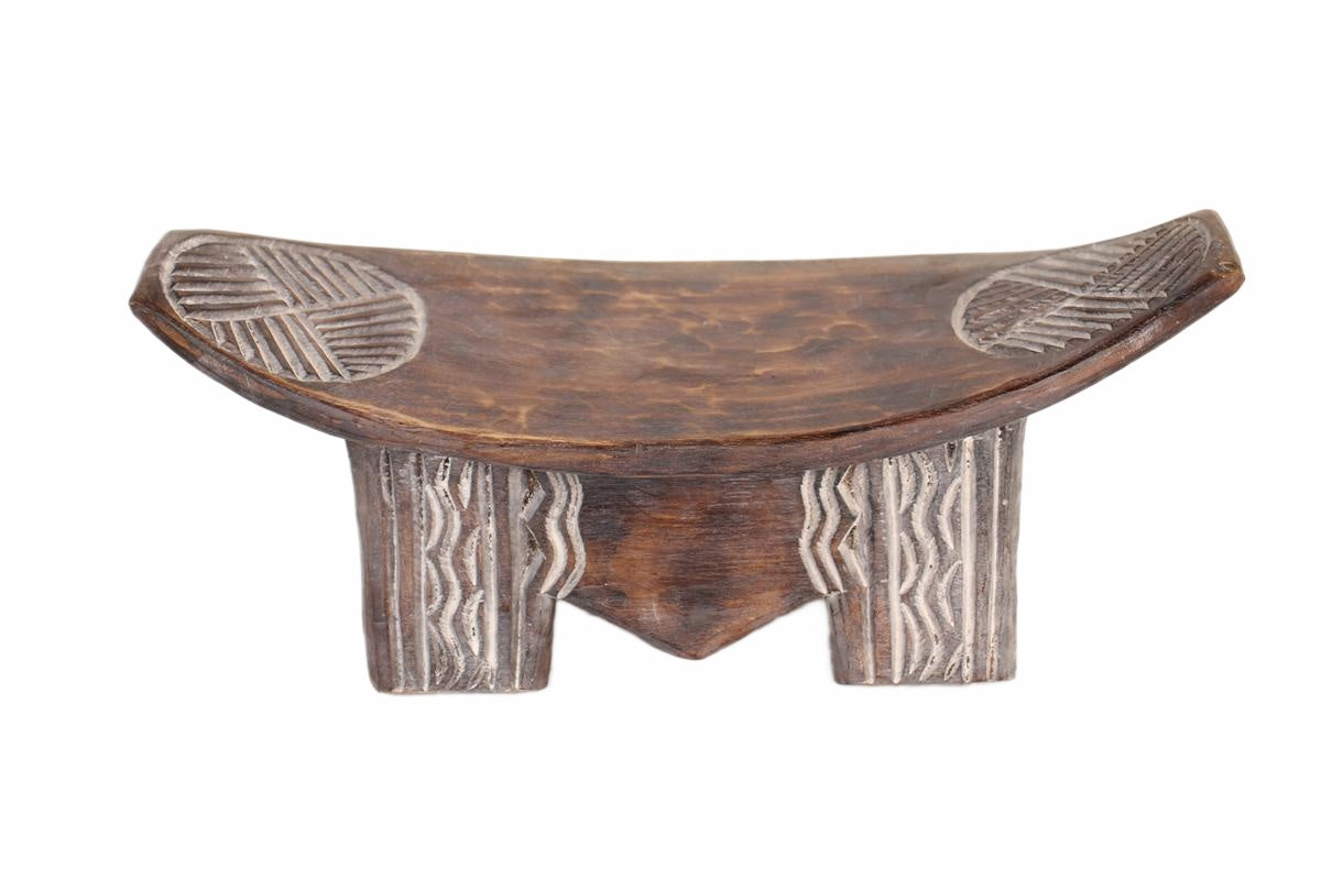 Ashanti Tribe Wooden Stools ~8.7" Tall (New 2026) - Furniture