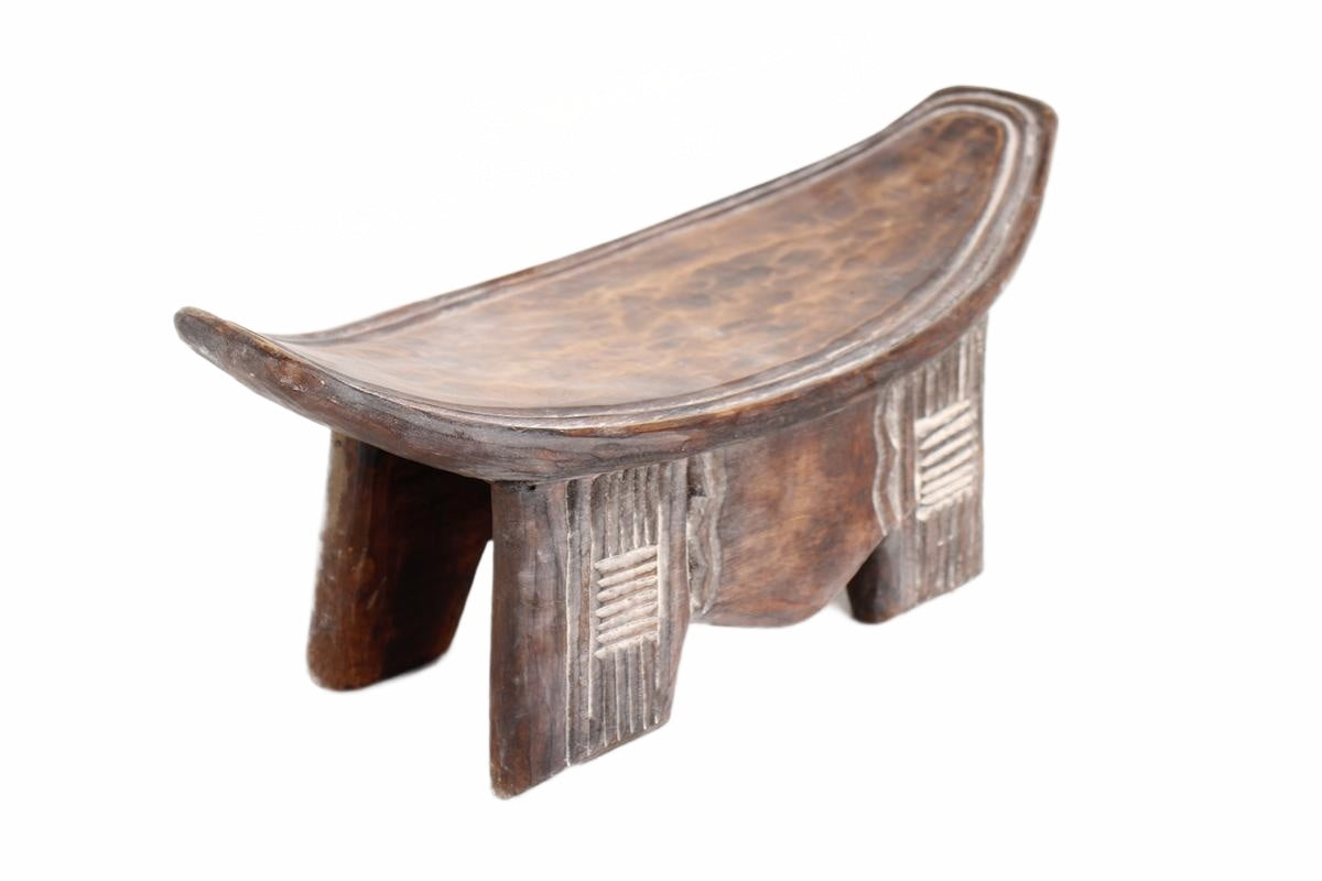 Ashanti Tribe Wooden Stools ~9.1" Tall (New 2026) - Furniture