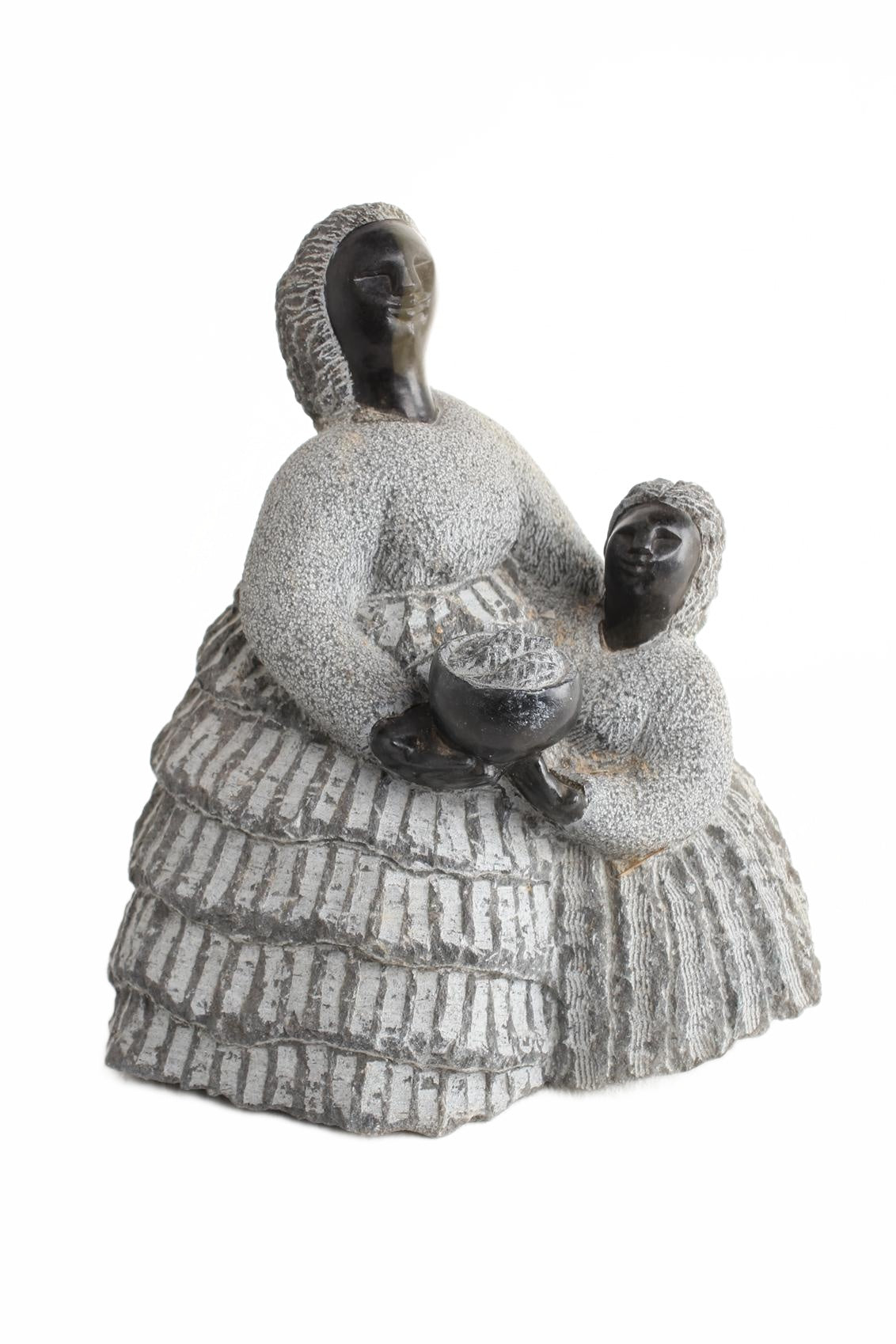 Shona Tribe Springstone Fat Mamas ~13.8" Tall (New 2026) - Sculpture & Statuary