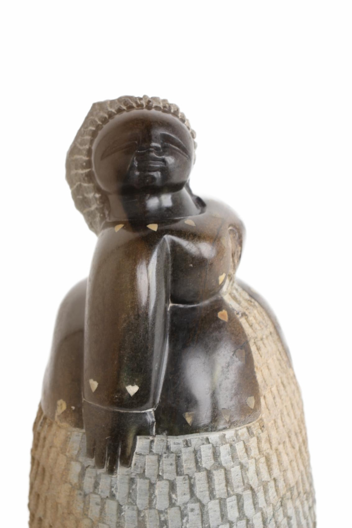 Shona Tribe Springstone Fat Mamas ~13.8" Tall (New 2026) - Sculpture & Statuary