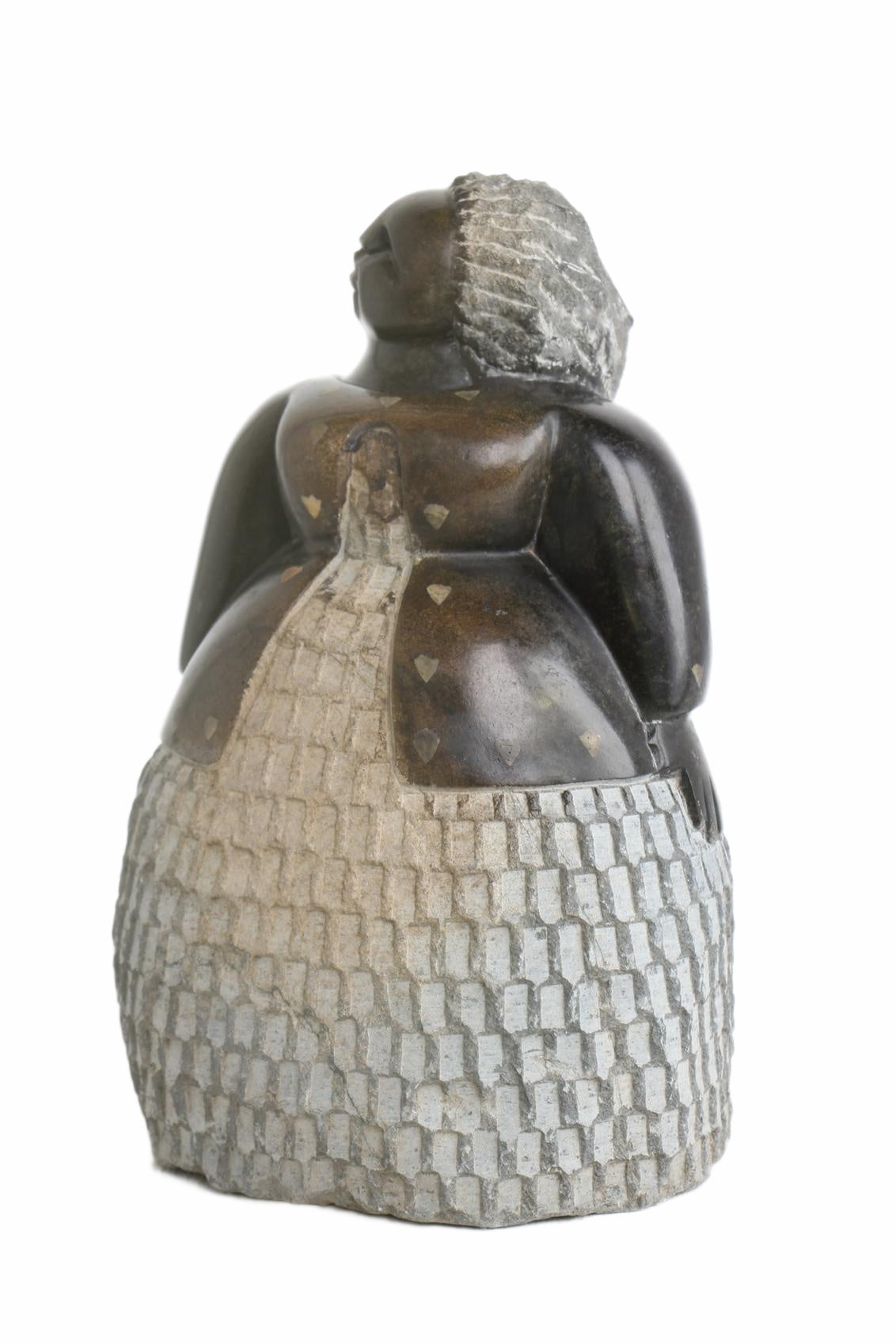 Shona Tribe Springstone Fat Mamas ~13.8" Tall (New 2026) - Sculpture & Statuary