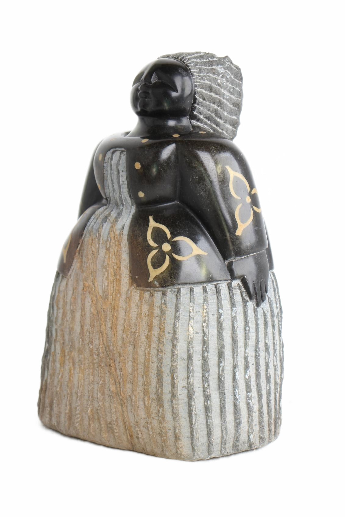 Shona Tribe Springstone Fat Mamas ~14.2" Tall (New 2026) - Sculpture & Statuary