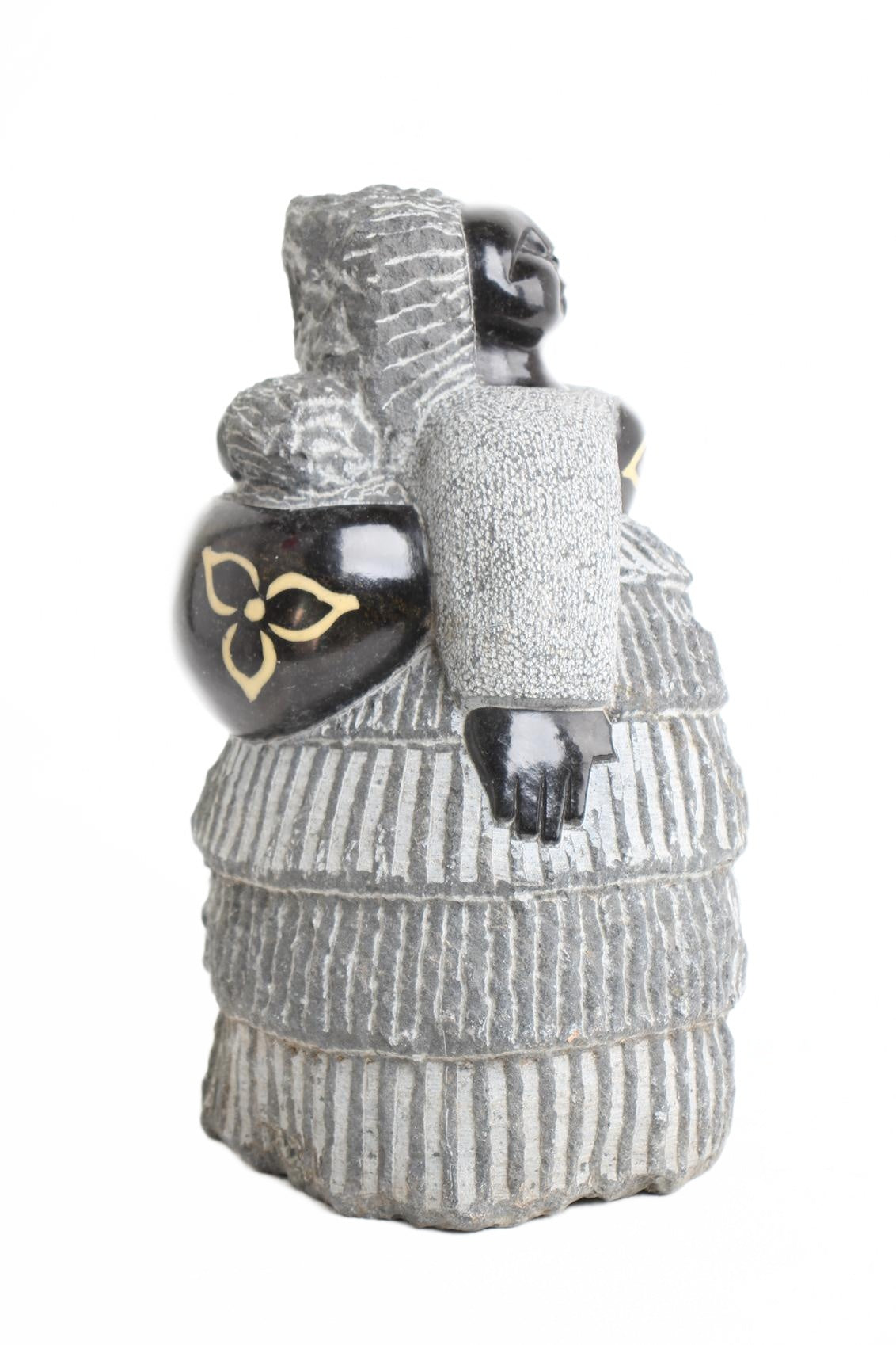 Shona Tribe Springstone Fat Mamas ~13.8" Tall (New 2026) - Sculpture & Statuary