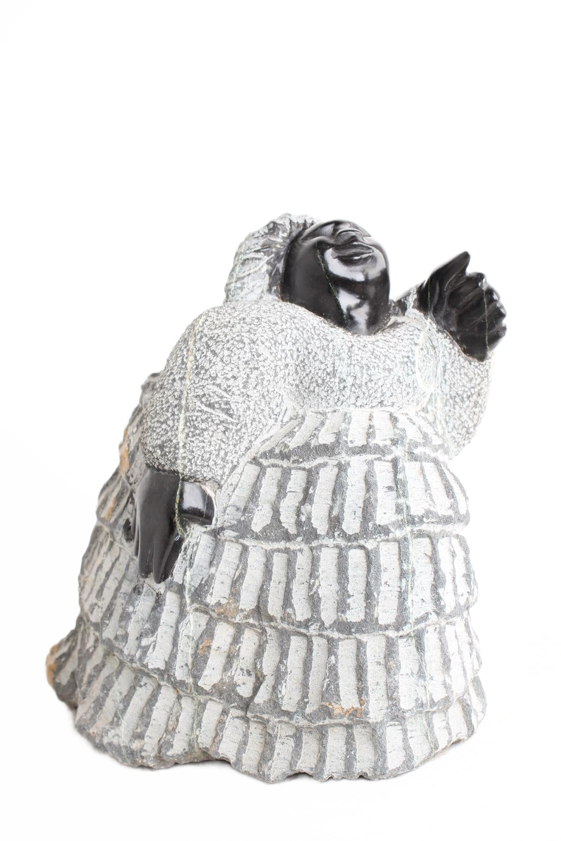 Shona Tribe Springstone Fat Mamas ~14.2" Tall (New 2026) - Sculpture & Statuary