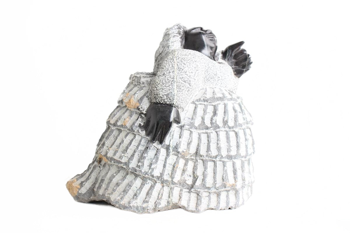 Shona Tribe Springstone Fat Mamas ~14.2" Tall (New 2026) - Sculpture & Statuary