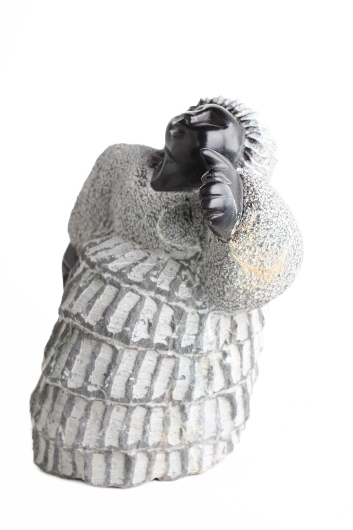 Shona Tribe Springstone Fat Mamas ~14.2" Tall (New 2026) - Sculpture & Statuary