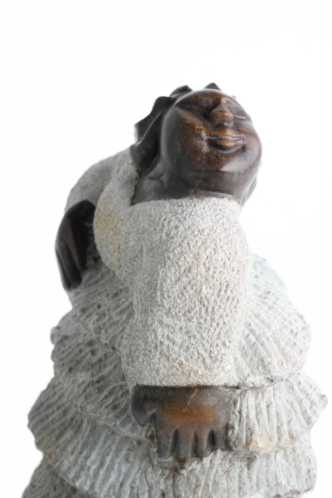 Shona Tribe Springstone Fat Mamas ~17.3" Tall (New 2026) - Sculpture & Statuary