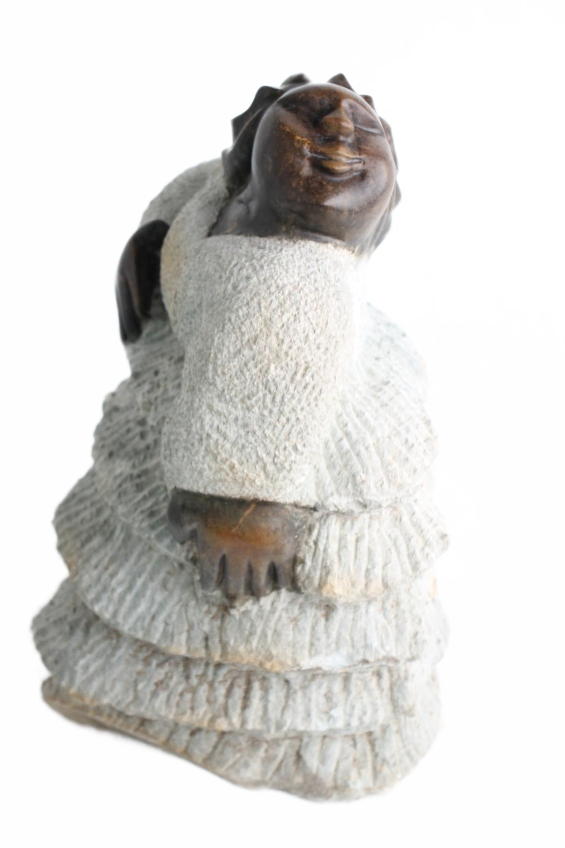 Shona Tribe Springstone Fat Mamas ~17.3" Tall (New 2026) - Sculpture & Statuary
