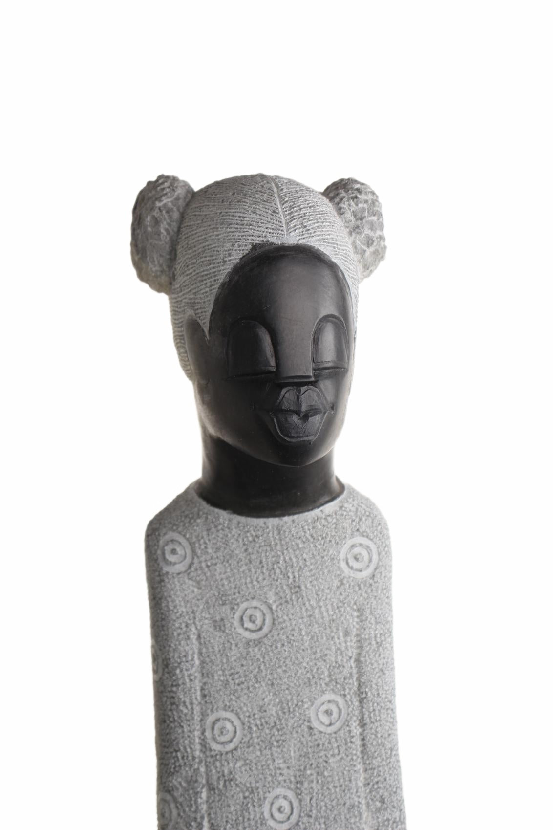 Shona Tribe Springstone Book Reader ~33.5" Tall (New 2026) - Sculpture & Statuary