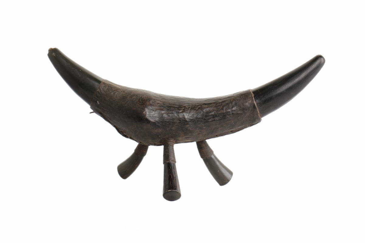 Tikar Tribe Wooden Headrest ~7.5" Tall (New 2026) - Sculpture & Statuary