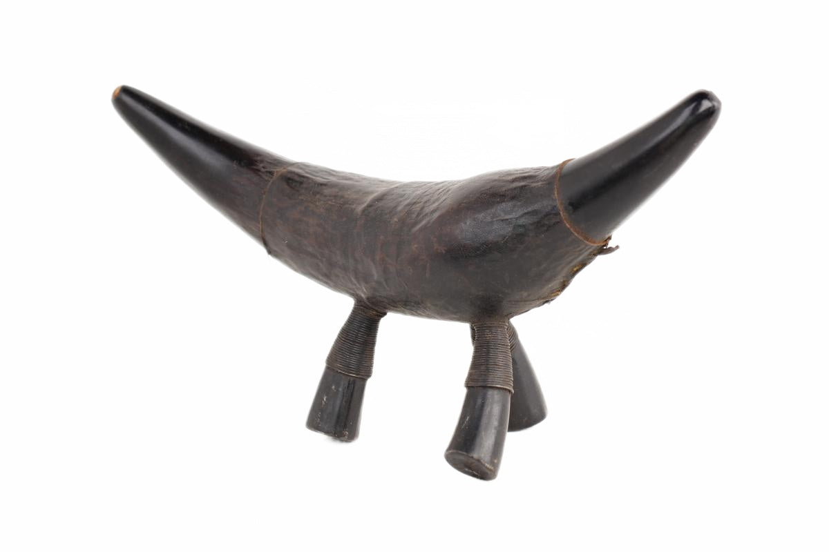 Tikar Tribe Wooden Headrest ~6.7" Tall (New 2026) - Sculpture & Statuary