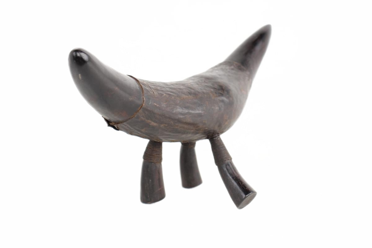 Tikar Tribe Wooden Headrest ~7.1" Tall (New 2026) - Sculpture & Statuary