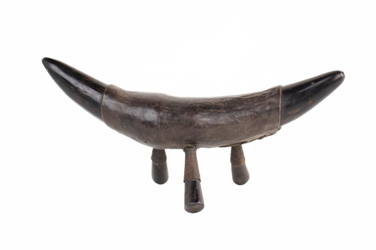 Tikar Tribe Wooden Headrest ~6.7" Tall (New 2026) - Sculpture & Statuary