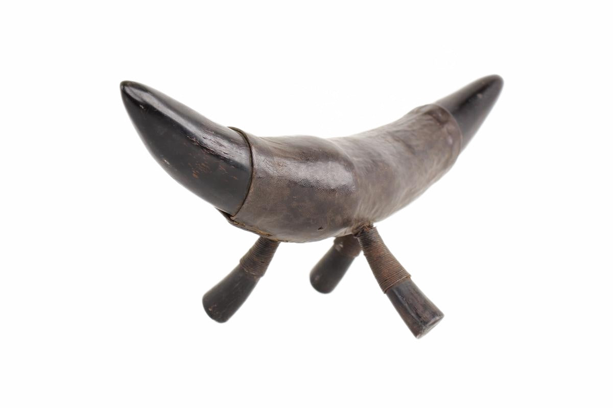 Tikar Tribe Wooden Headrest ~6.7" Tall (New 2026) - Sculpture & Statuary