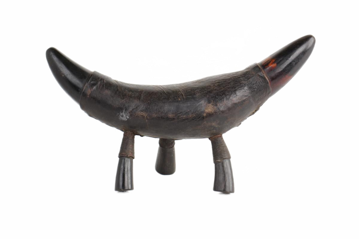 Tikar Tribe Wooden Headrest ~7.1" Tall (New 2026) - Sculpture & Statuary