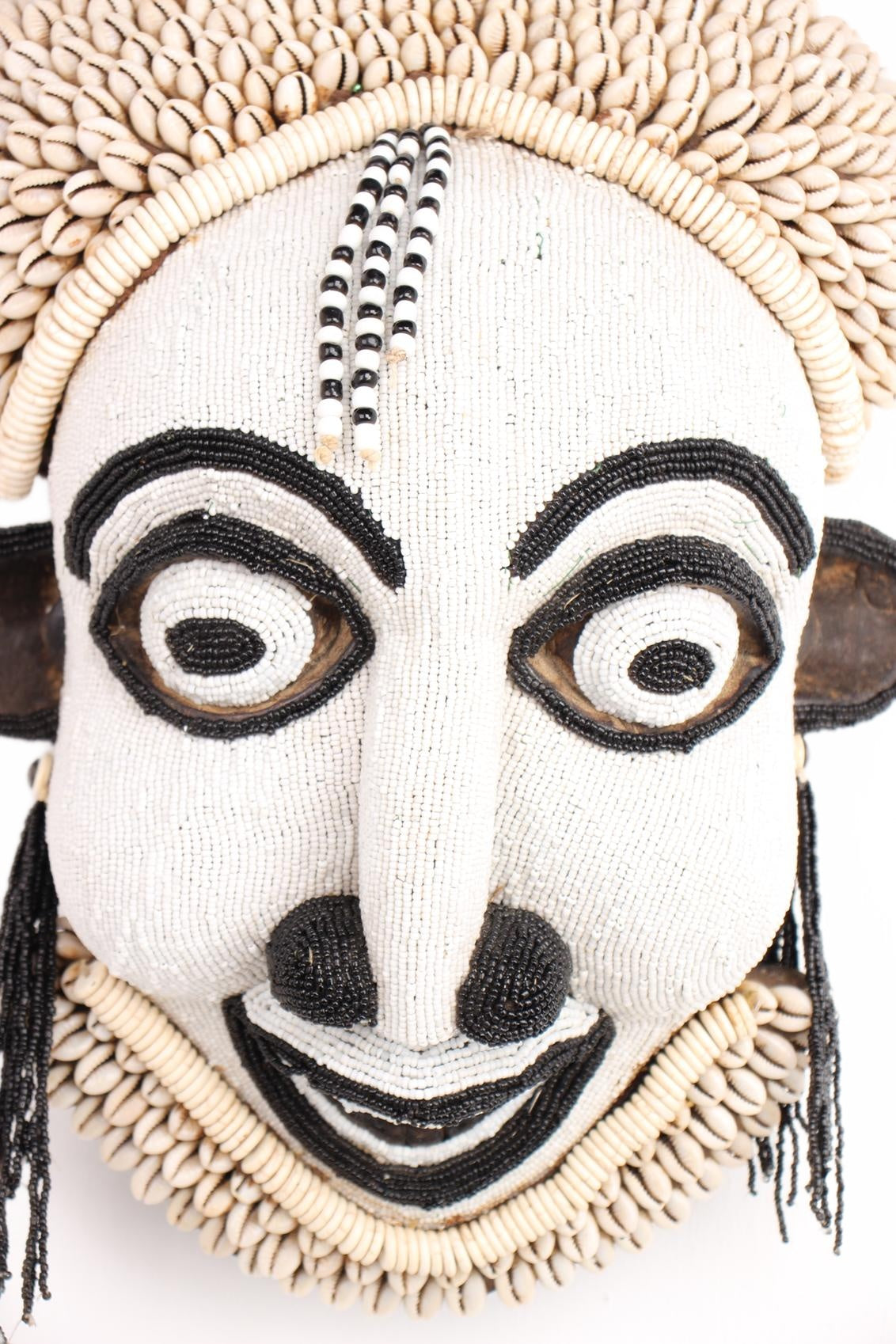 Bamileke Tribe Beaded Mask ~15.7" Tall (New 2026) - Masks