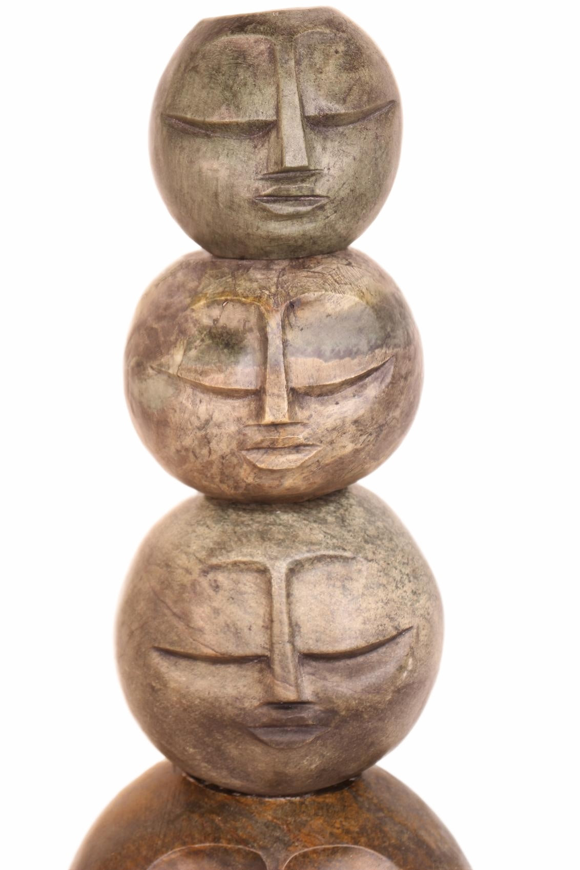 Shona Tribe Serpentine Stone Family Tree ~33.9" Tall (New 2026) - Sculpture & Statuary