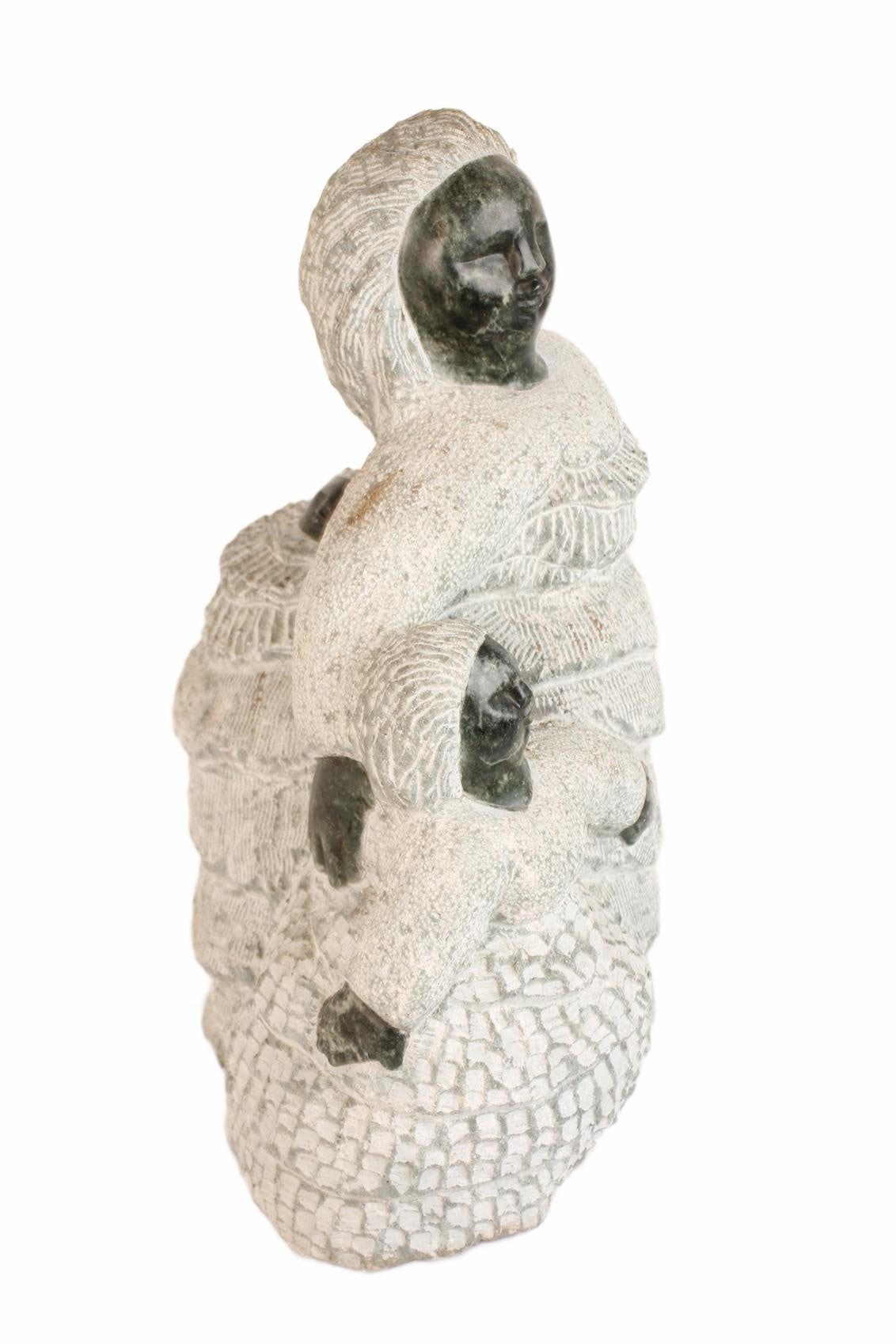 Shona Tribe Springstone Mother and Child ~21.7" Tall (New 2026) - Sculpture & Statuary