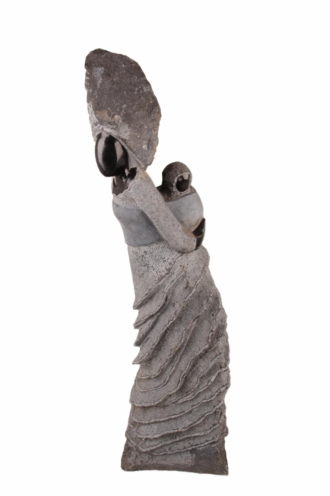 Shona Tribe Springstone Mother and Child ~46.1" Tall (New 2026) - Sculpture & Statuary