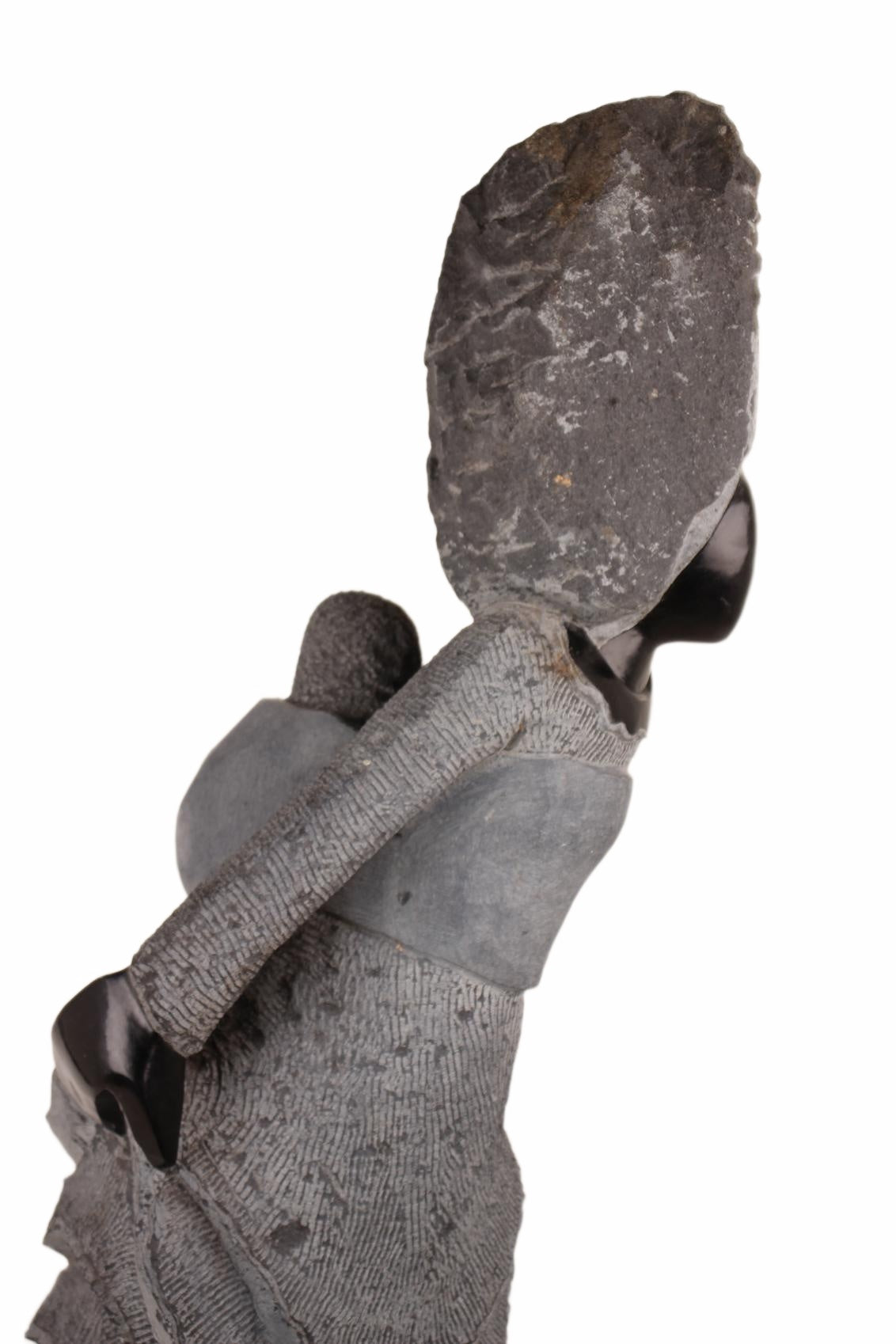 Shona Tribe Springstone Mother and Child ~46.1" Tall (New 2026) - Sculpture & Statuary
