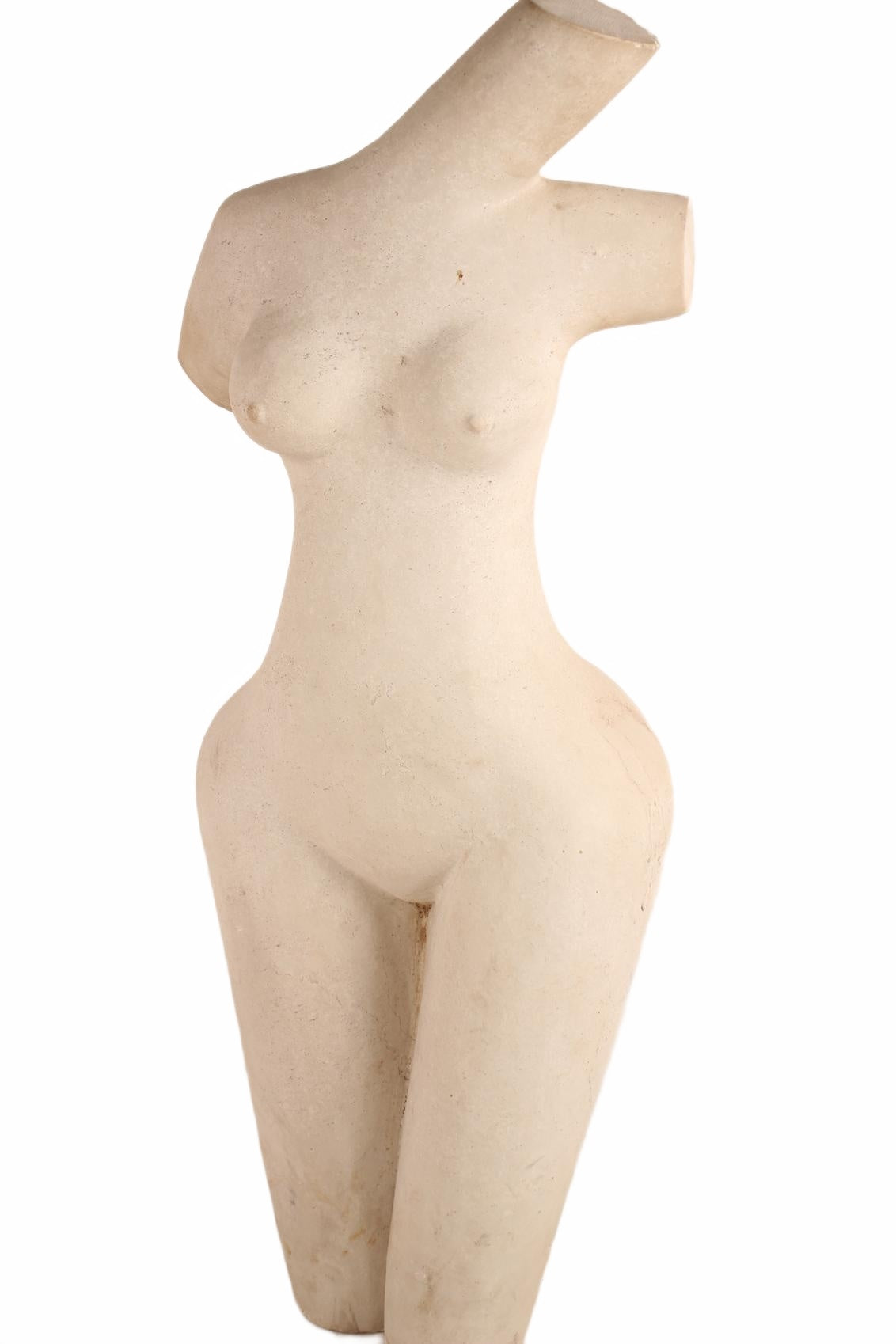 Shona Tribe Dolomite Female Torsos ~38.6" Tall (New 2026) - Sculpture & Statuary