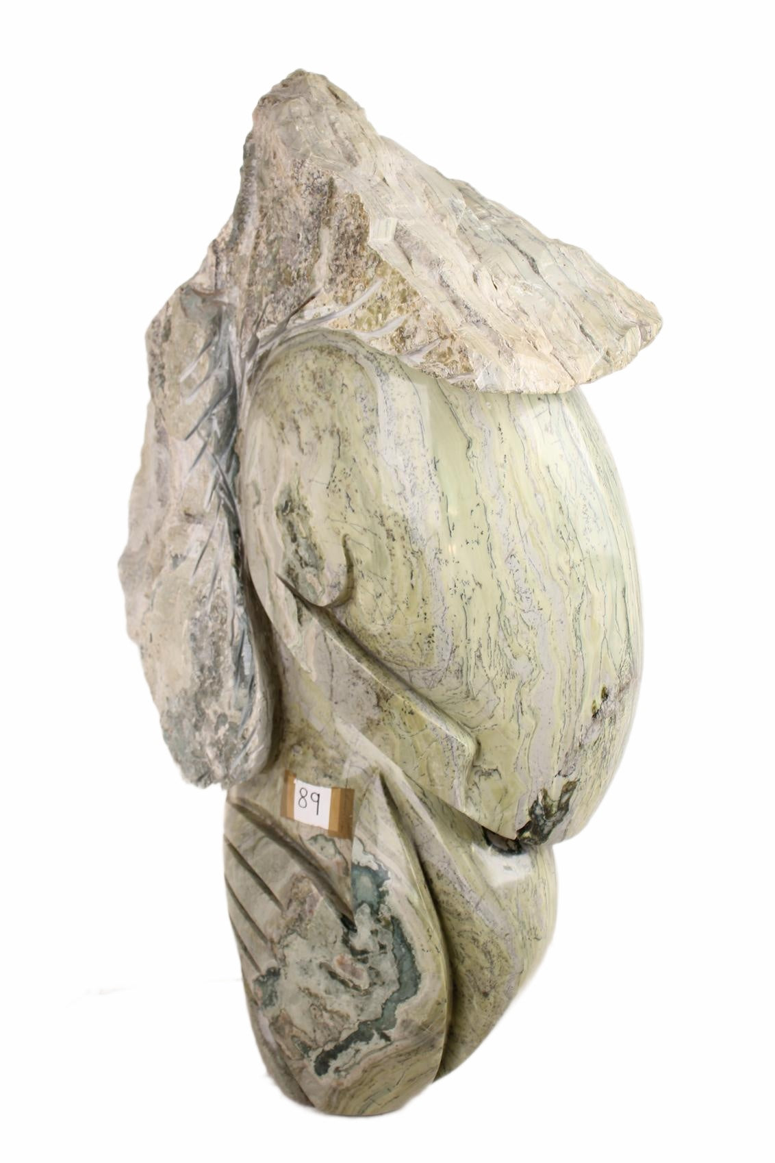 Shona Tribe Butter Jade Thinker ~40.9" Tall (New 2026) - Sculpture & Statuary